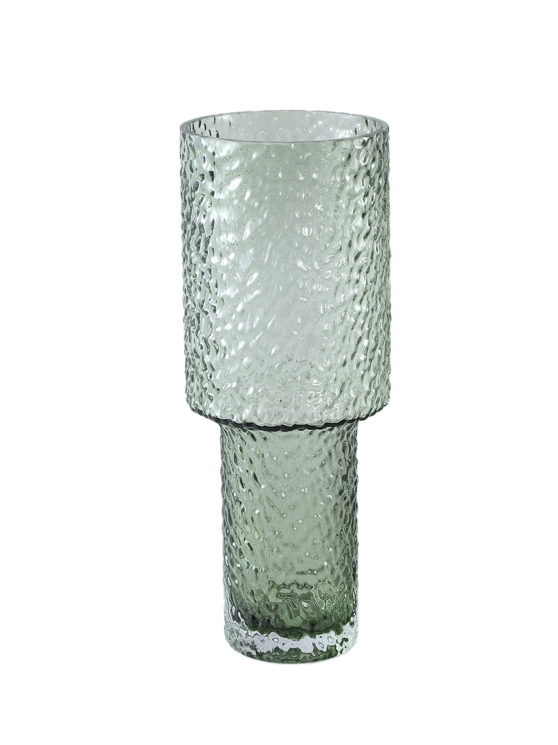 Blane Green Dotted Glass Vase - Medium