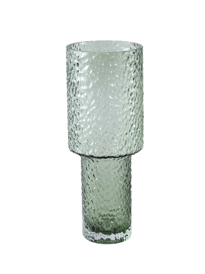 Blane Green Dotted Glass Vase - Medium