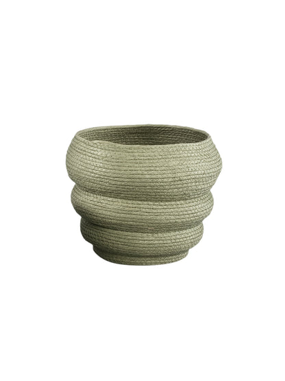 Summera Green Layered Paper Rope Plant Pot / Basket - 3 Sizes Available