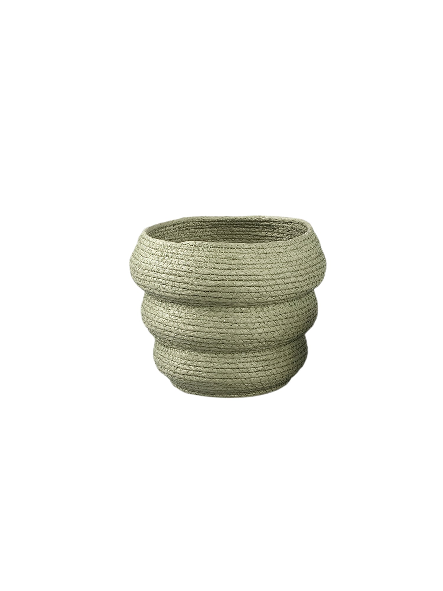 Summera Green Layered Paper Rope Plant Pot / Basket - 3 Sizes Available