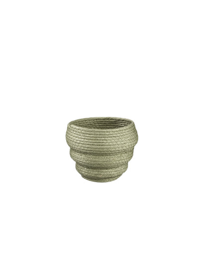 Summera Green Layered Paper Rope Plant Pot / Basket - 3 Sizes Available