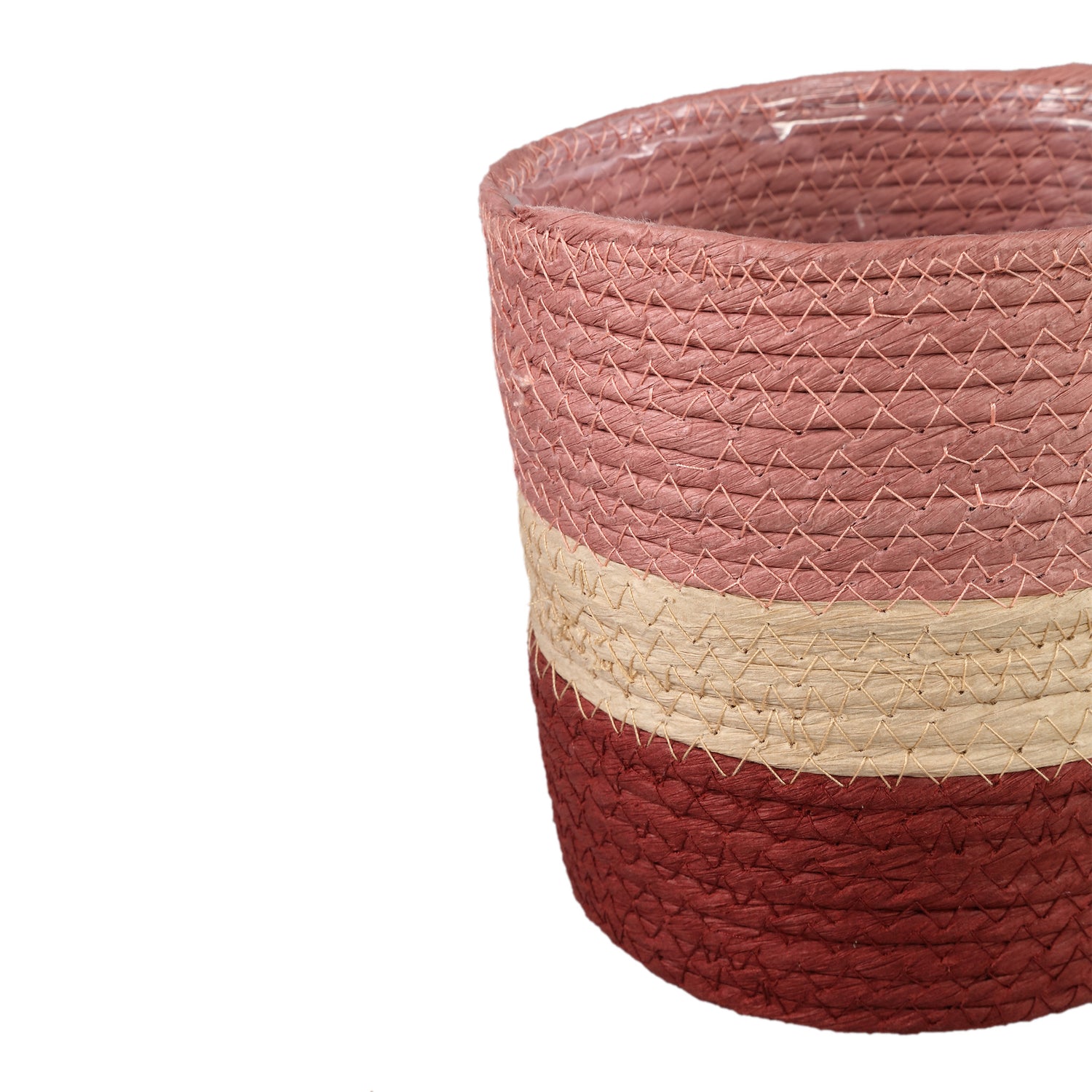 Tyro Pink Layered Paper Rope Plant Pot - 3 Sizes Available