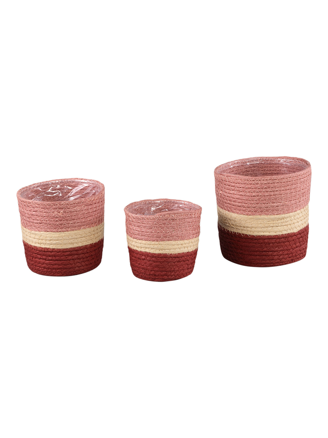 Tyro Pink Layered Paper Rope Plant Pot - 3 Sizes Available