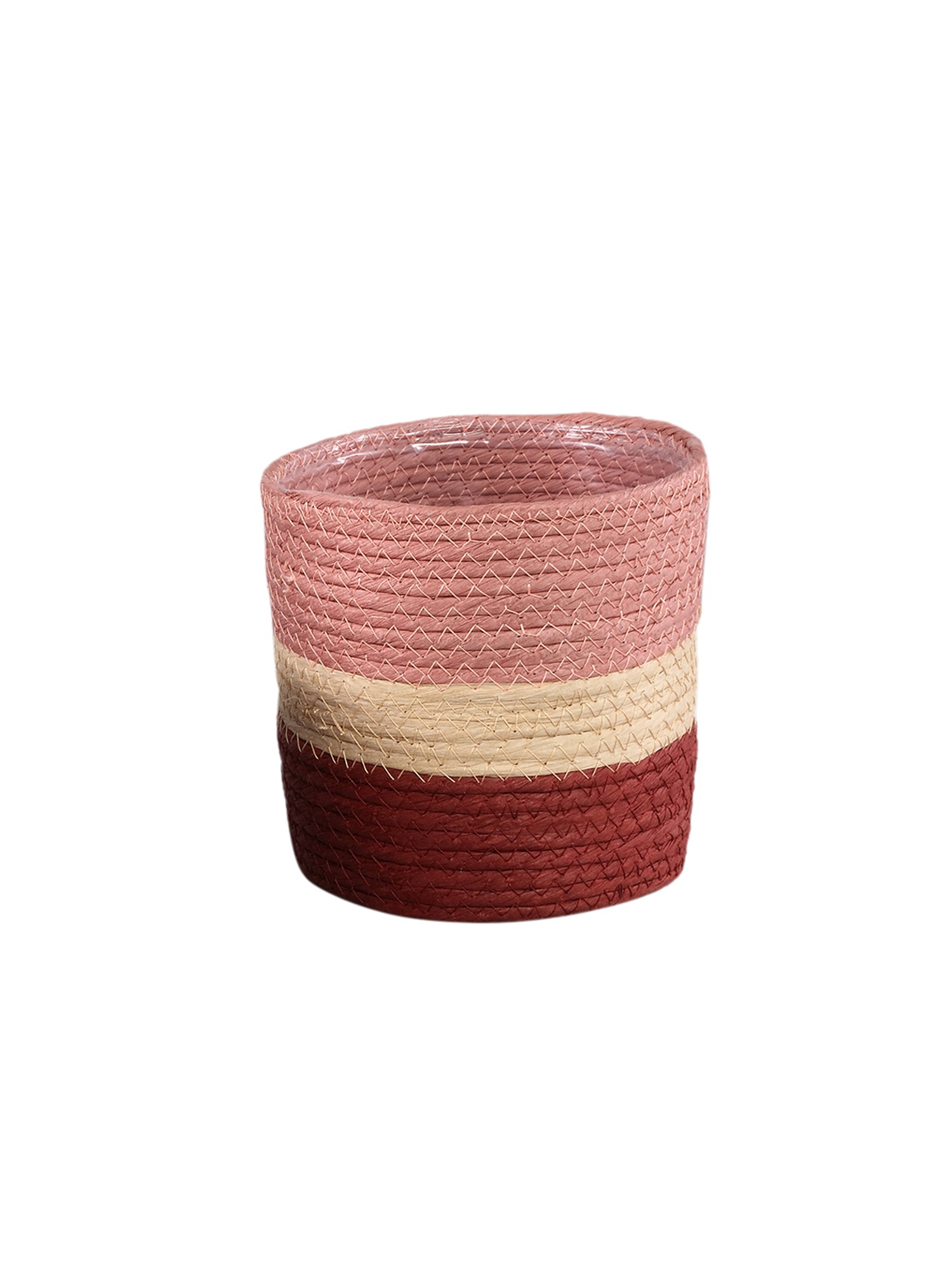 Tyro Pink Layered Paper Rope Plant Pot - 3 Sizes Available