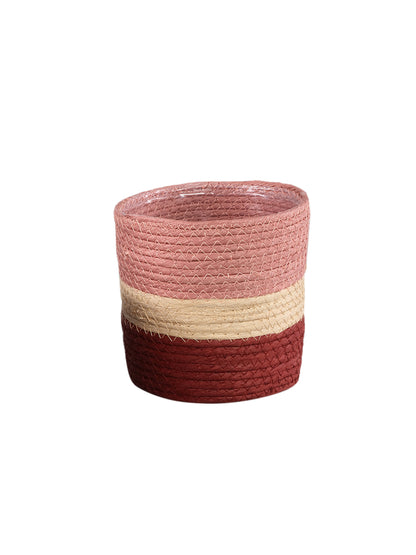 Tyro Pink Layered Paper Rope Plant Pot - 3 Sizes Available