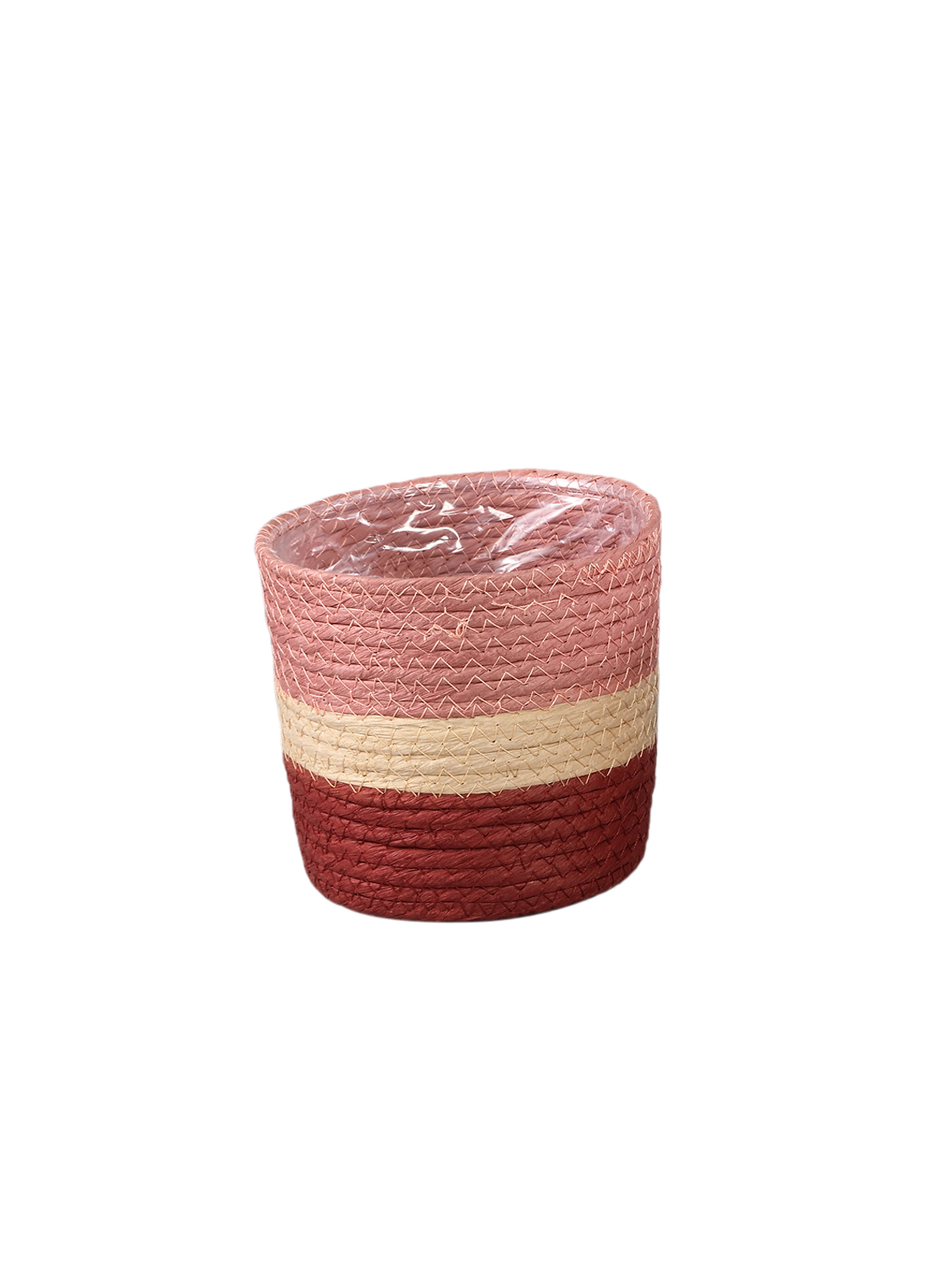 Tyro Pink Layered Paper Rope Plant Pot - 3 Sizes Available