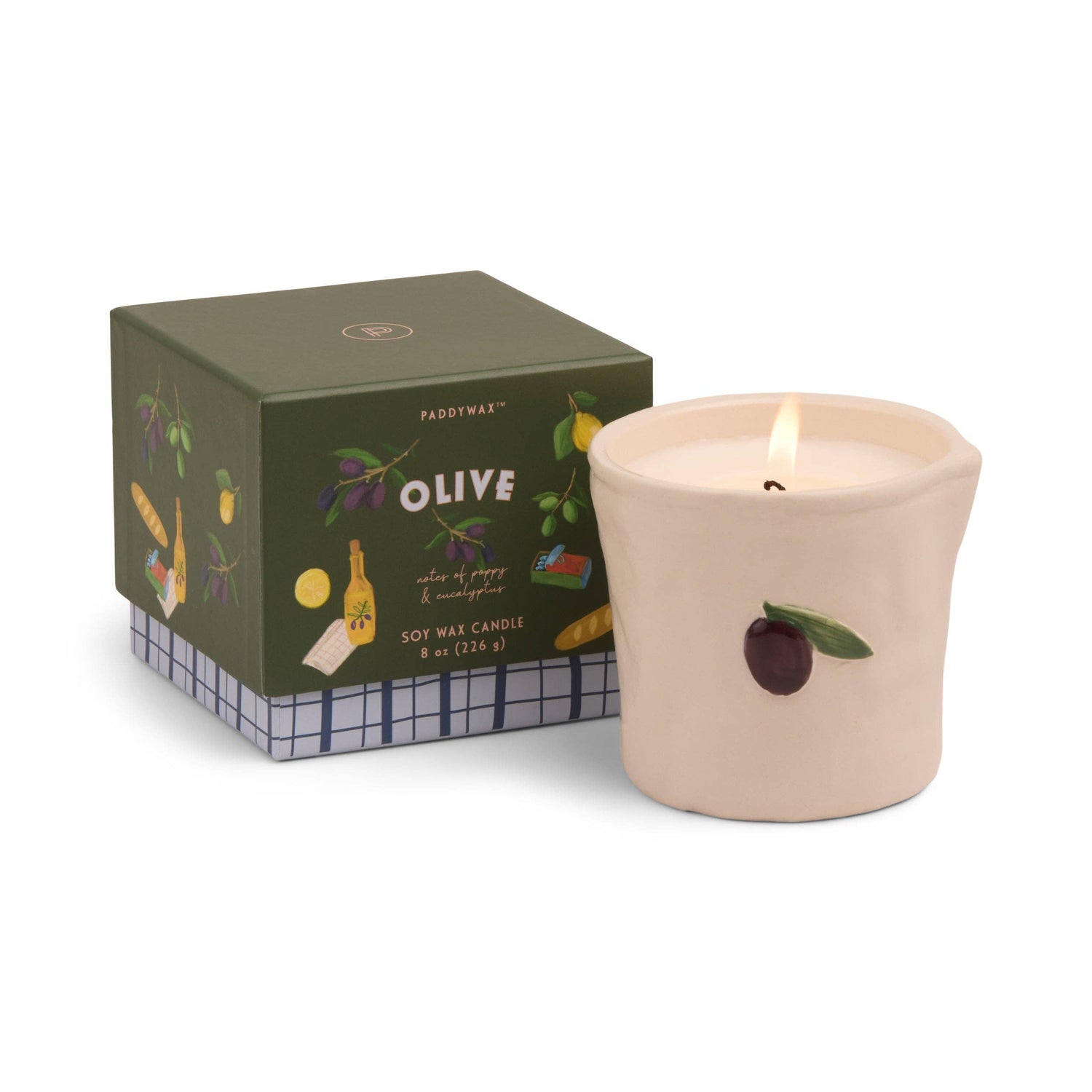 Paddywax Bistro Olive Ceramic Candle - Fig Olive