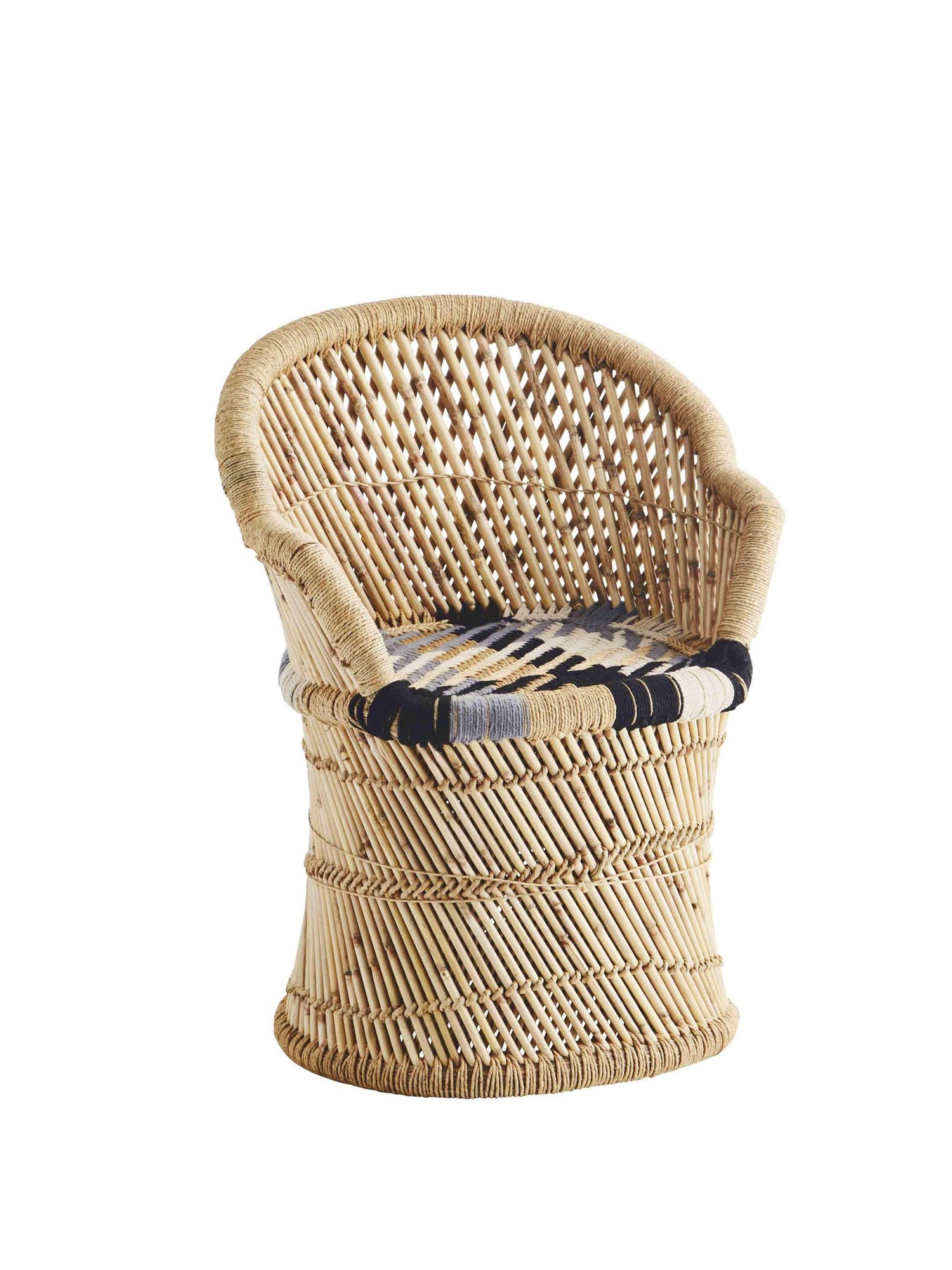 Circular Bamboo Chair with Cotton