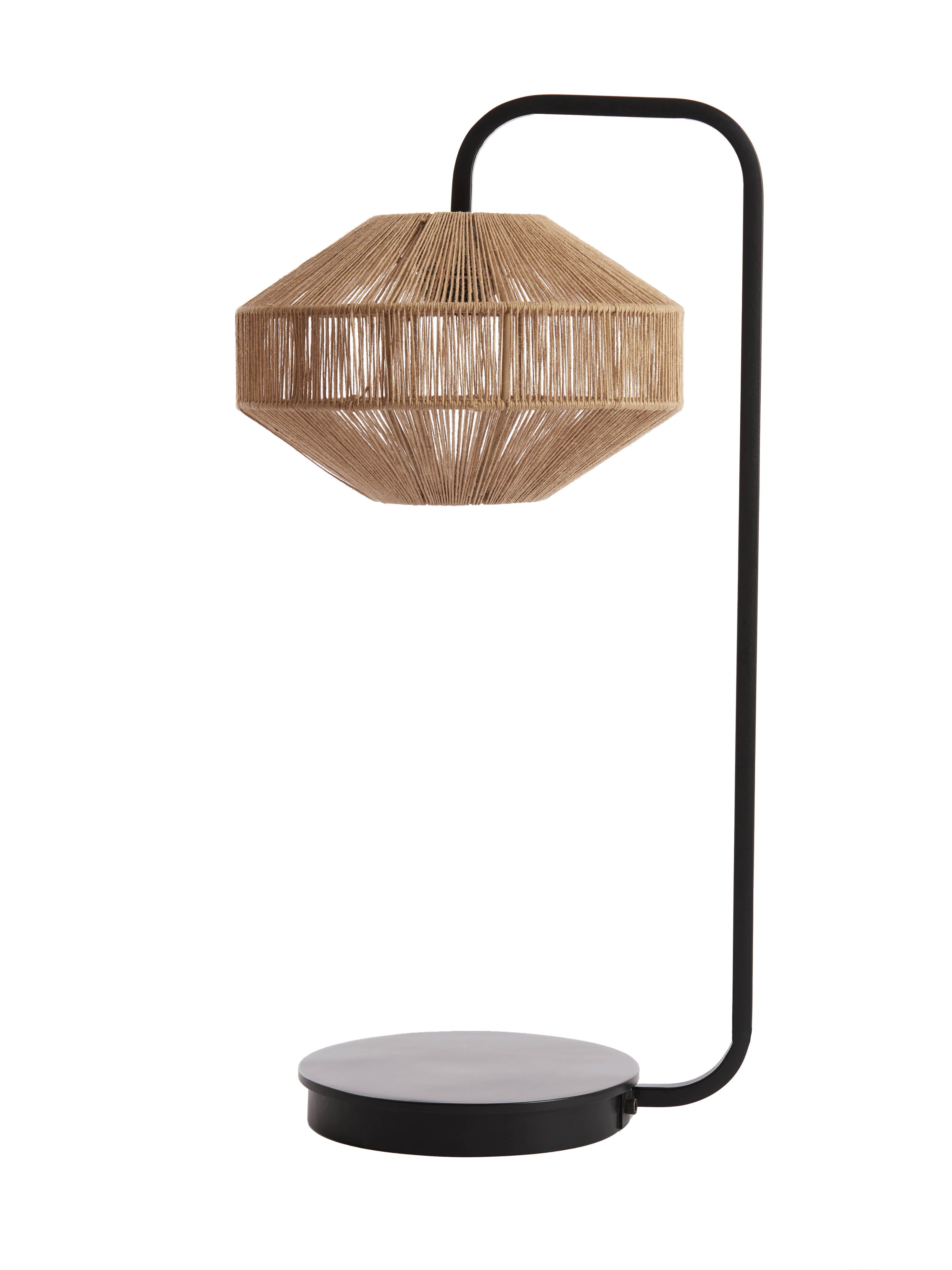 Lyra Natural &amp; Black Table Lamp