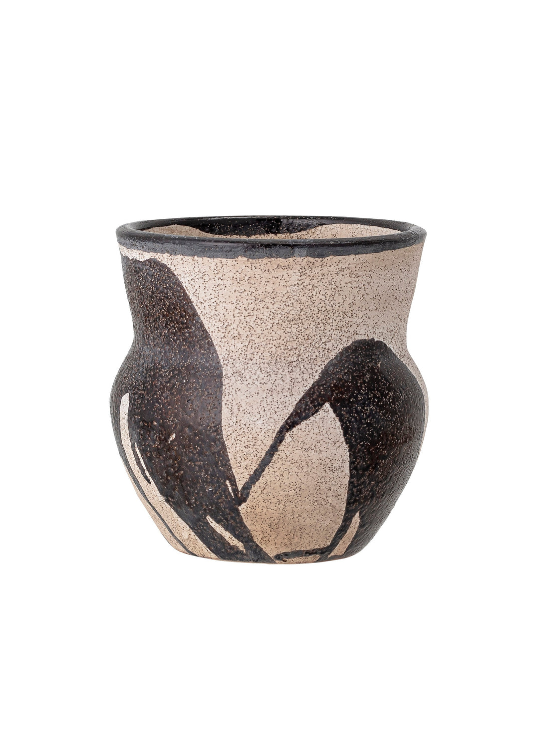 Nala Decorative Black Terracotta Flowerpot