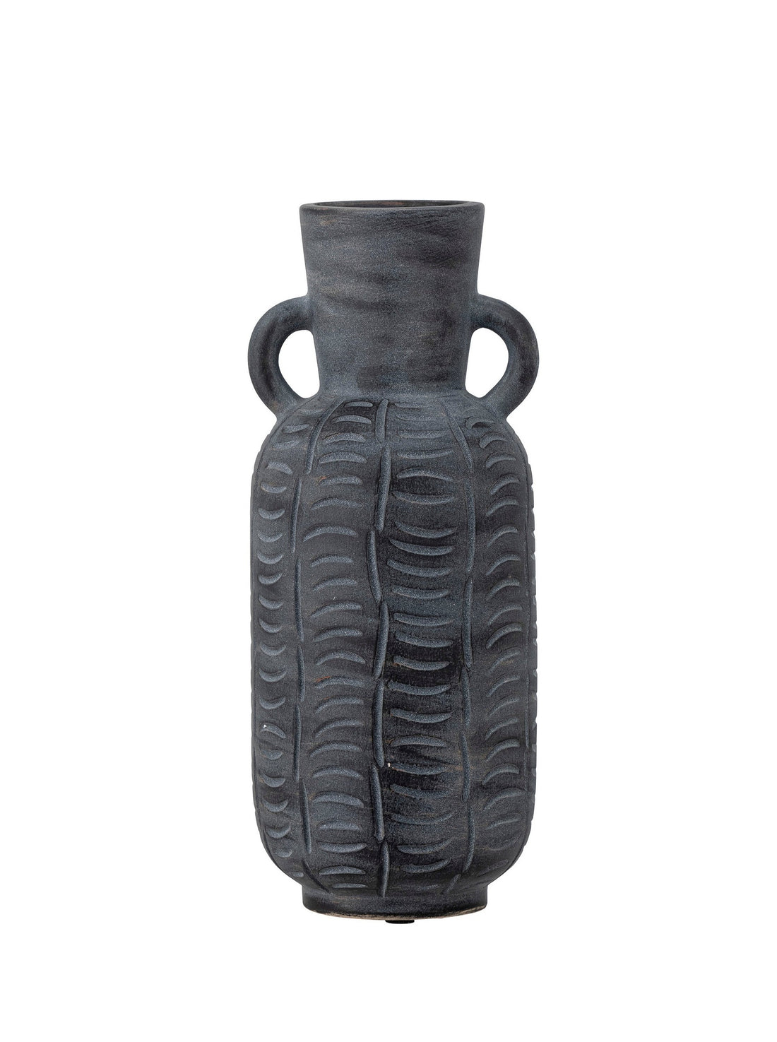 Rane Grey Debossed Ceramic Vase