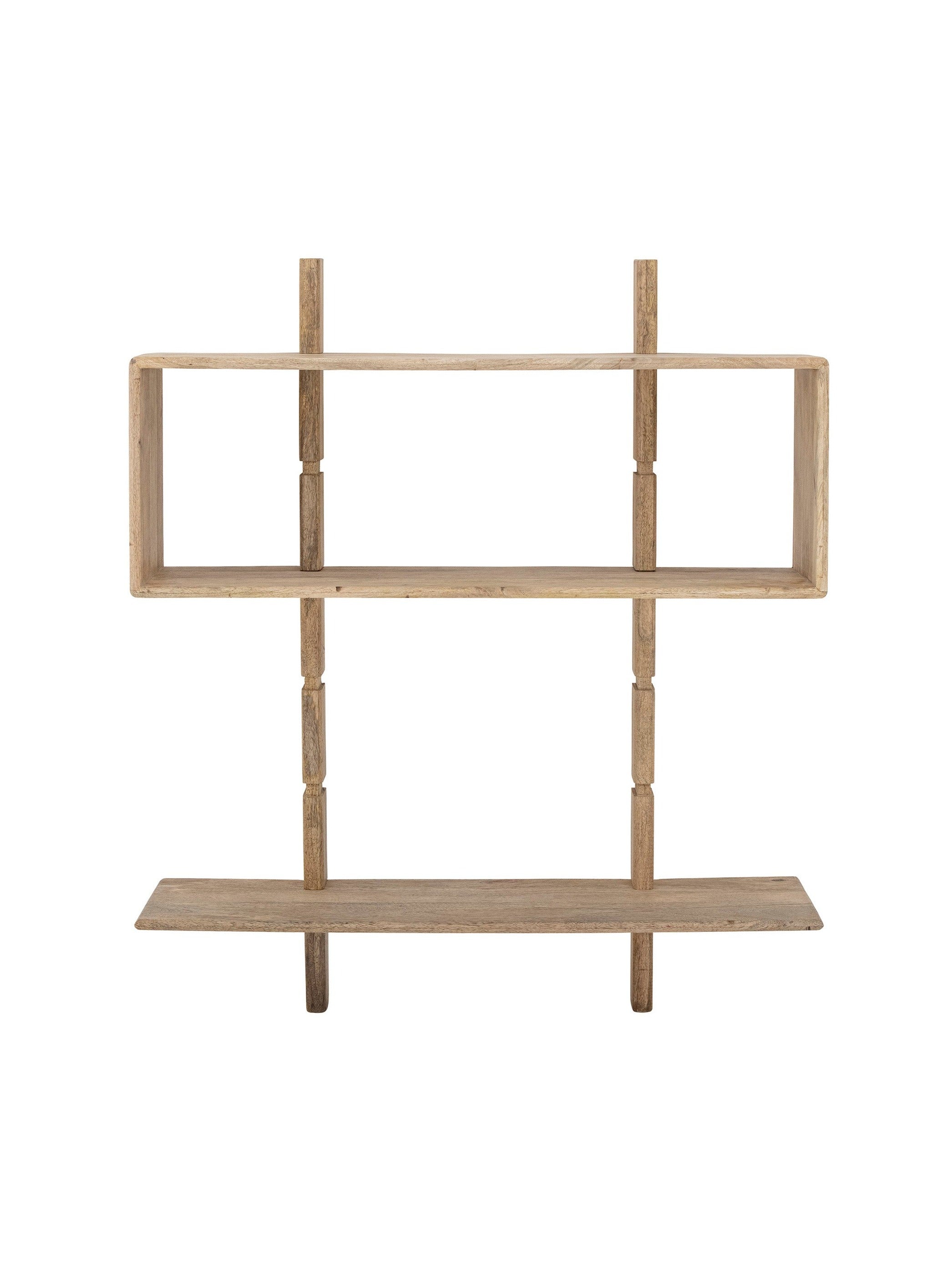 Millian Mango Wood Modular Shelving With Box Shelf