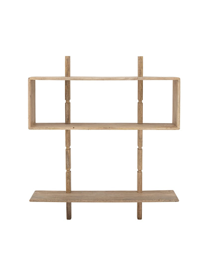 Millian Mango Wood Modular Shelving With Box Shelf