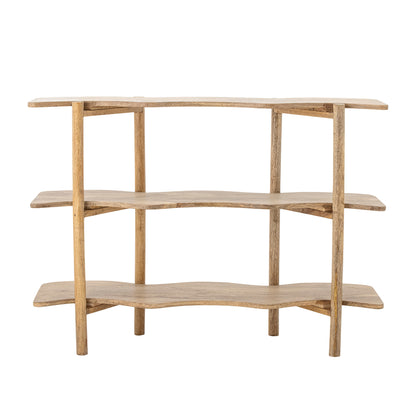 Rivoli Mango Wood Waved Bookcase