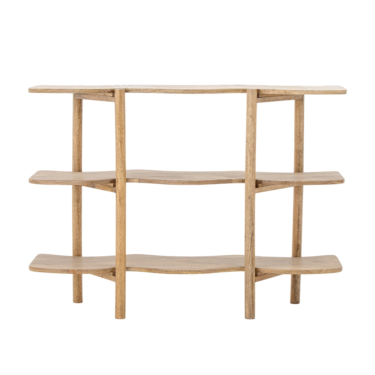 Rivoli Mango Wood Waved Bookcase