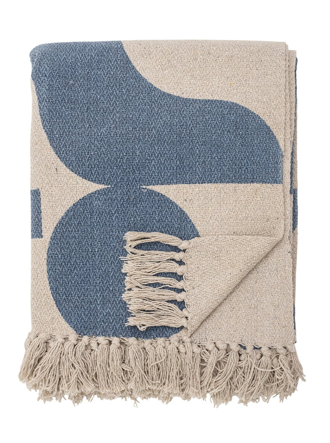 Ango Abstract Blue Recycled Cotton Throw