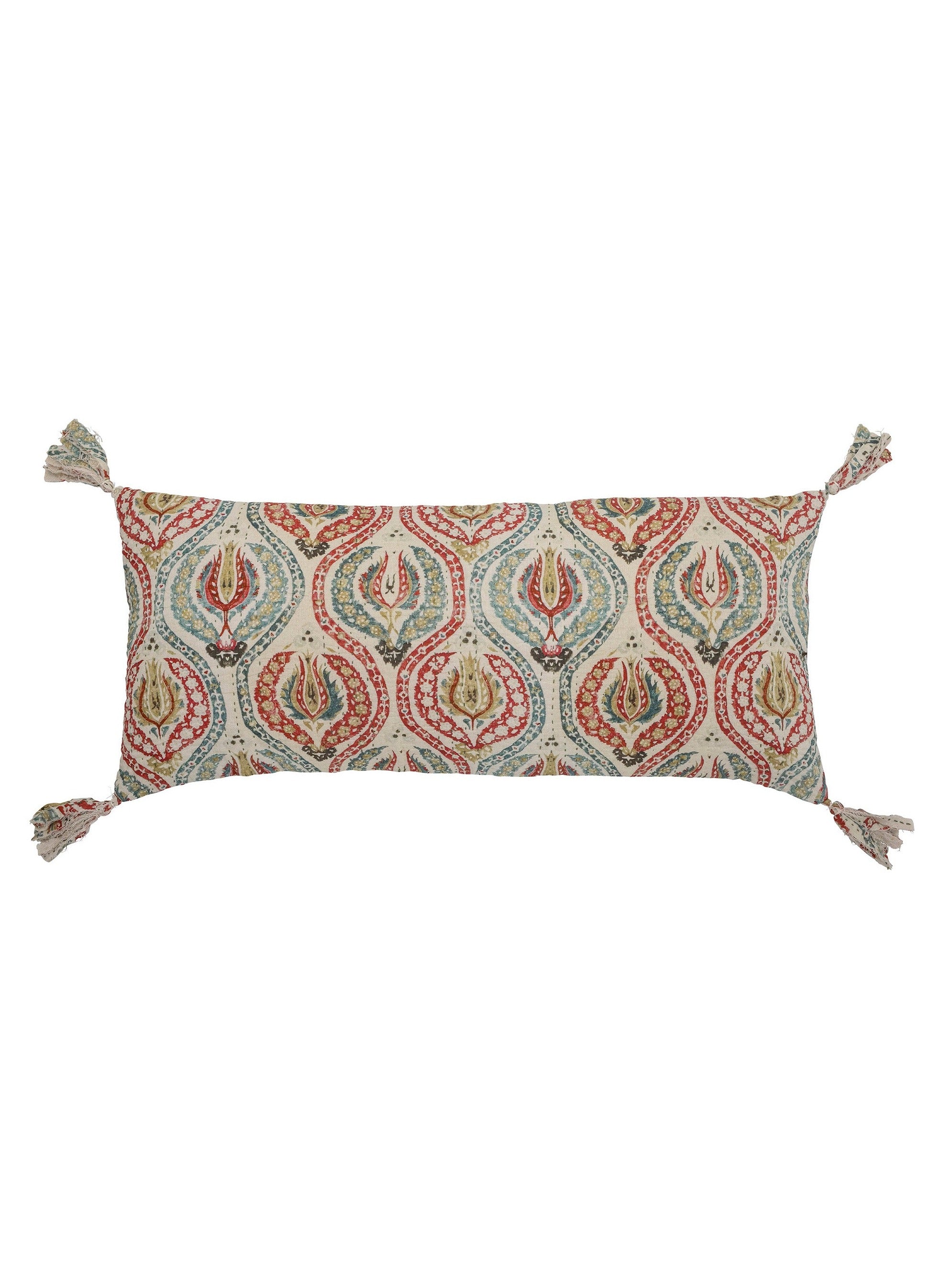 Noga Printed &amp; Hand Stitched Rectangle Cushion