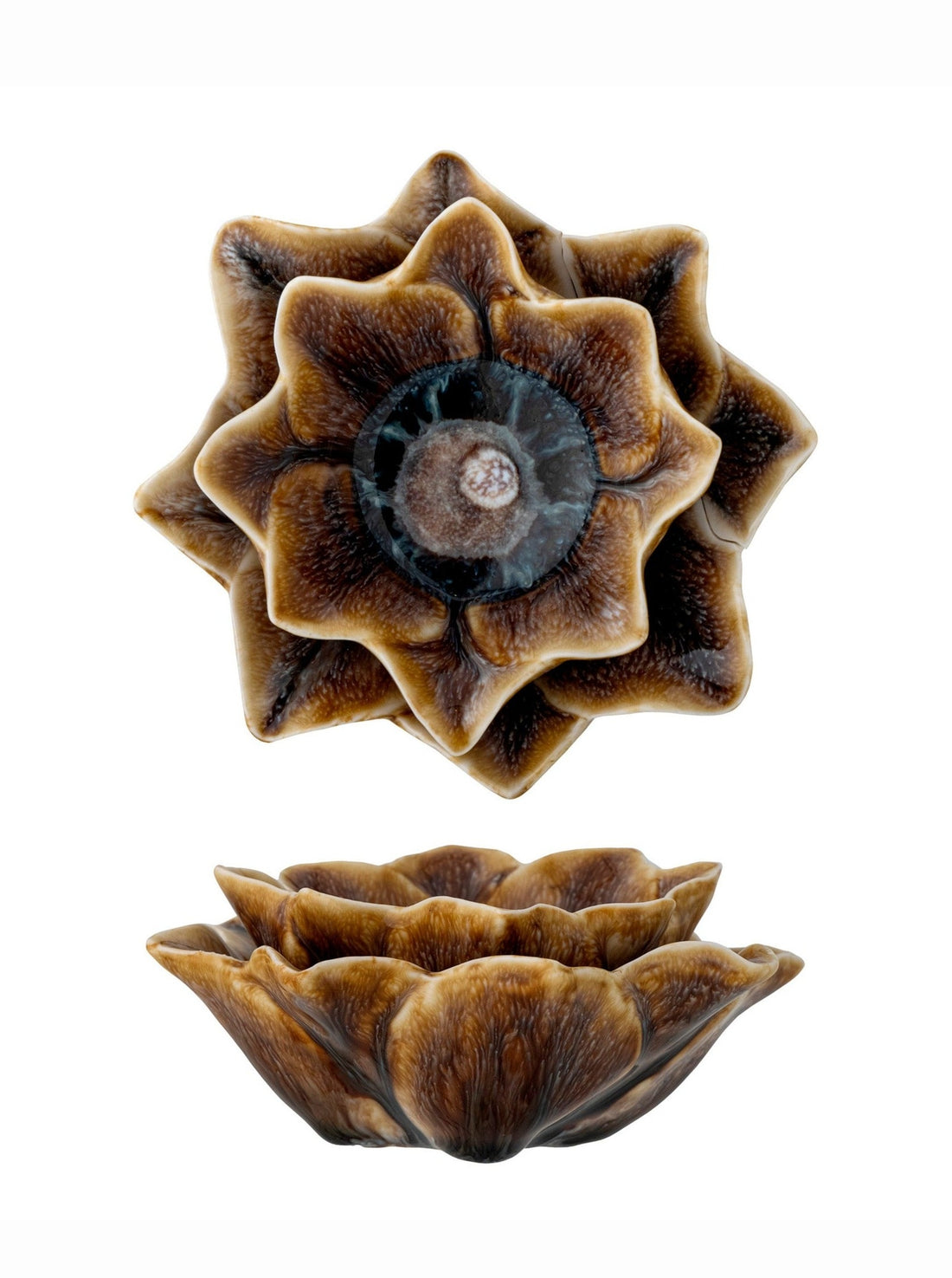 Dinah Handmade Stoneware Flower Votive