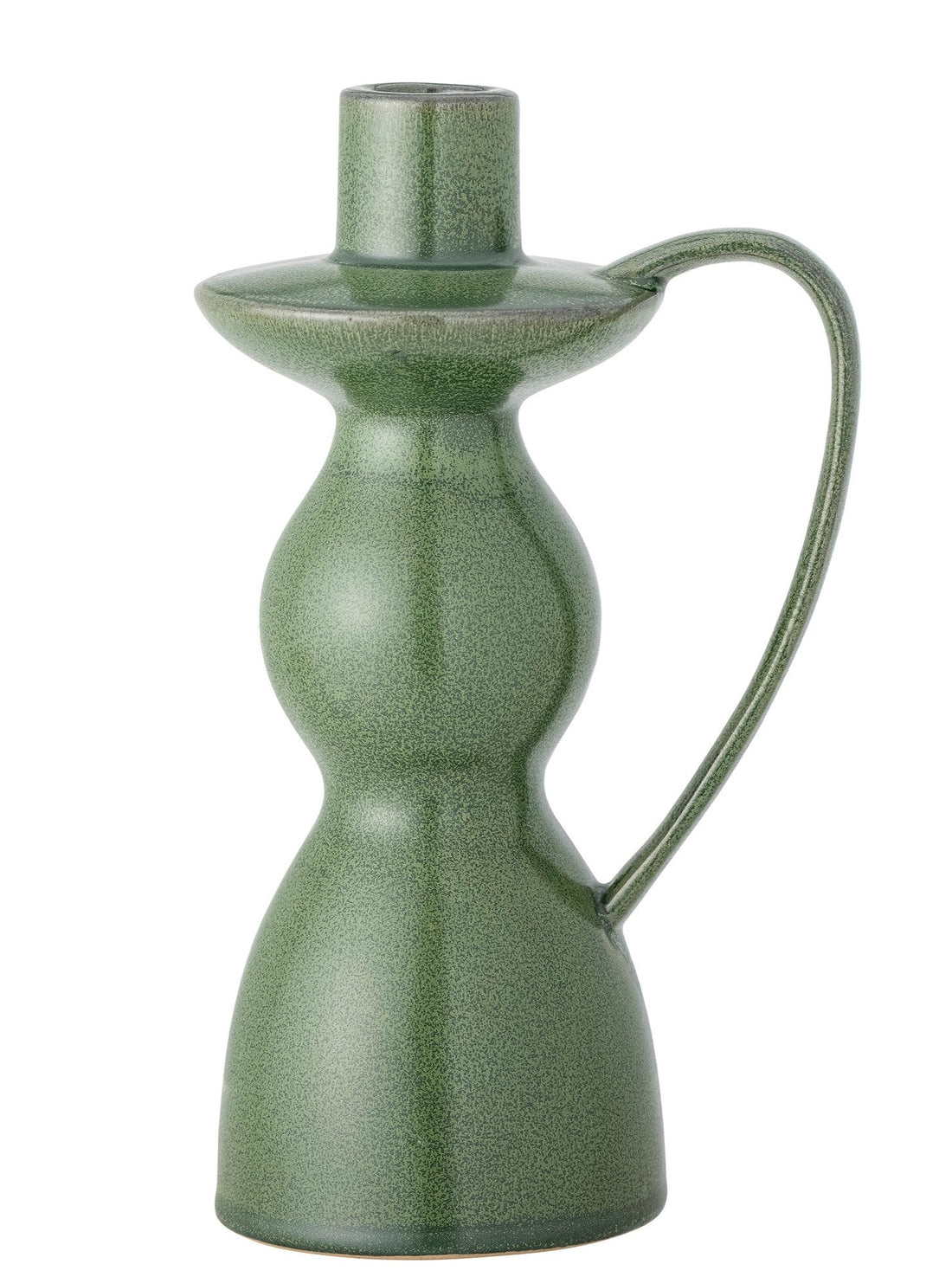 Fija Stoneware Tall Candle Holder in Green