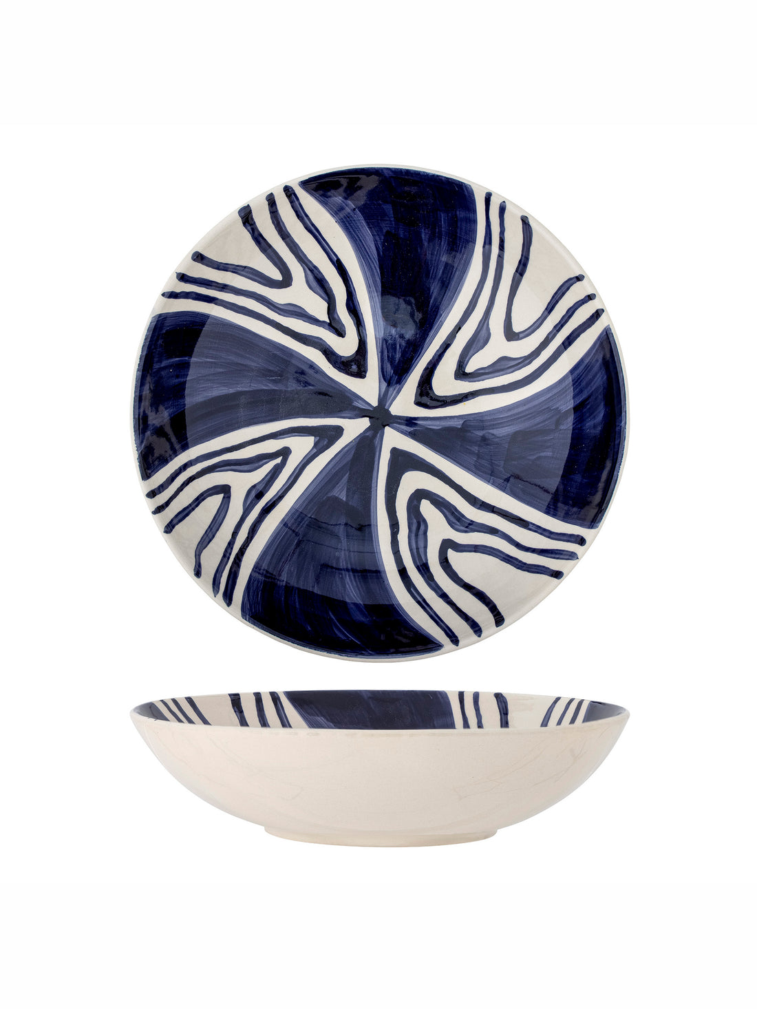 Shama Blue Hand Painted Serving Bowl