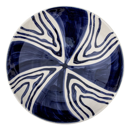 Shama Blue Hand Painted Serving Bowl