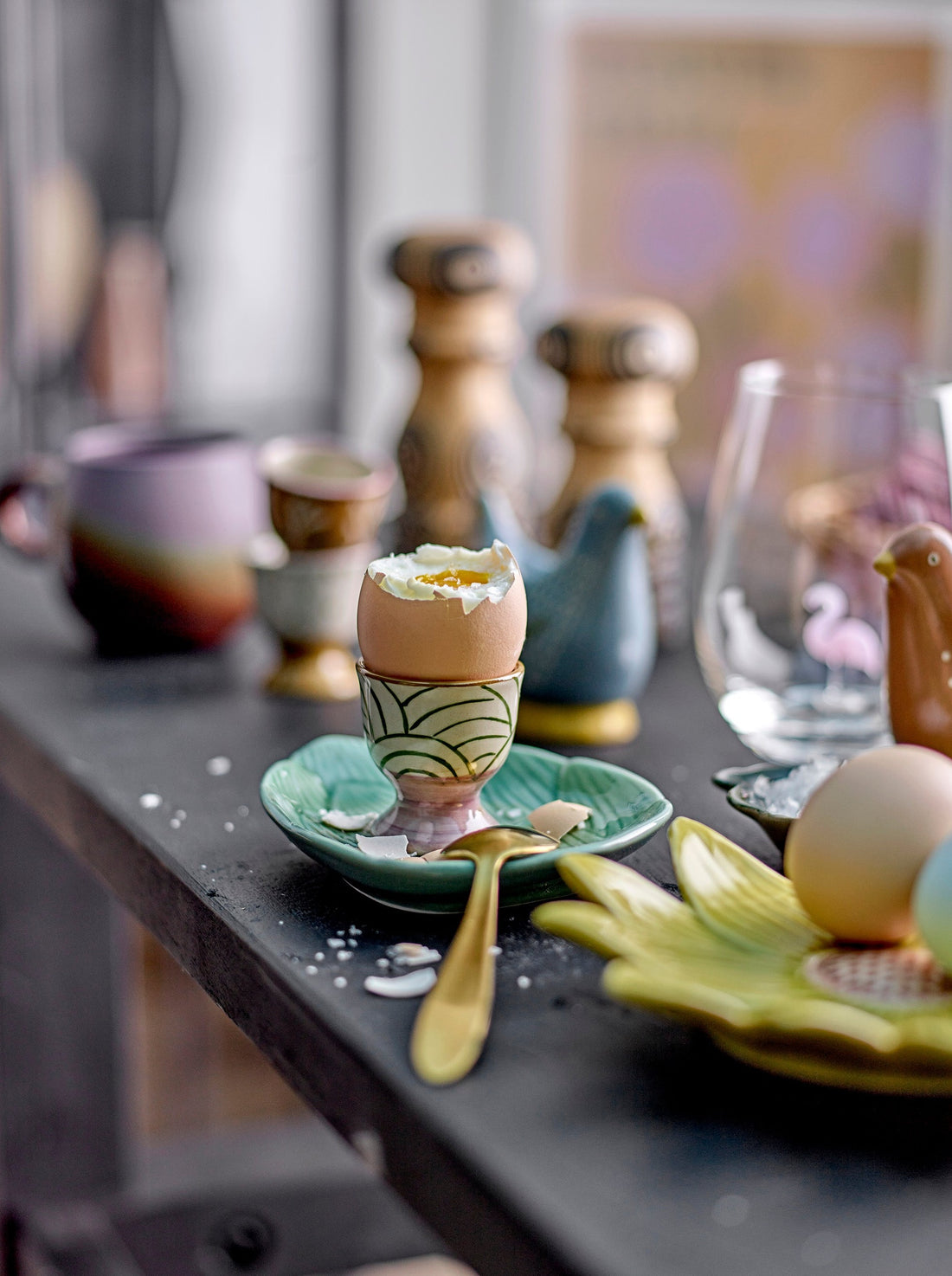 Vincent Hand-Painted Stoneware Eggcup - 3 Designs Available