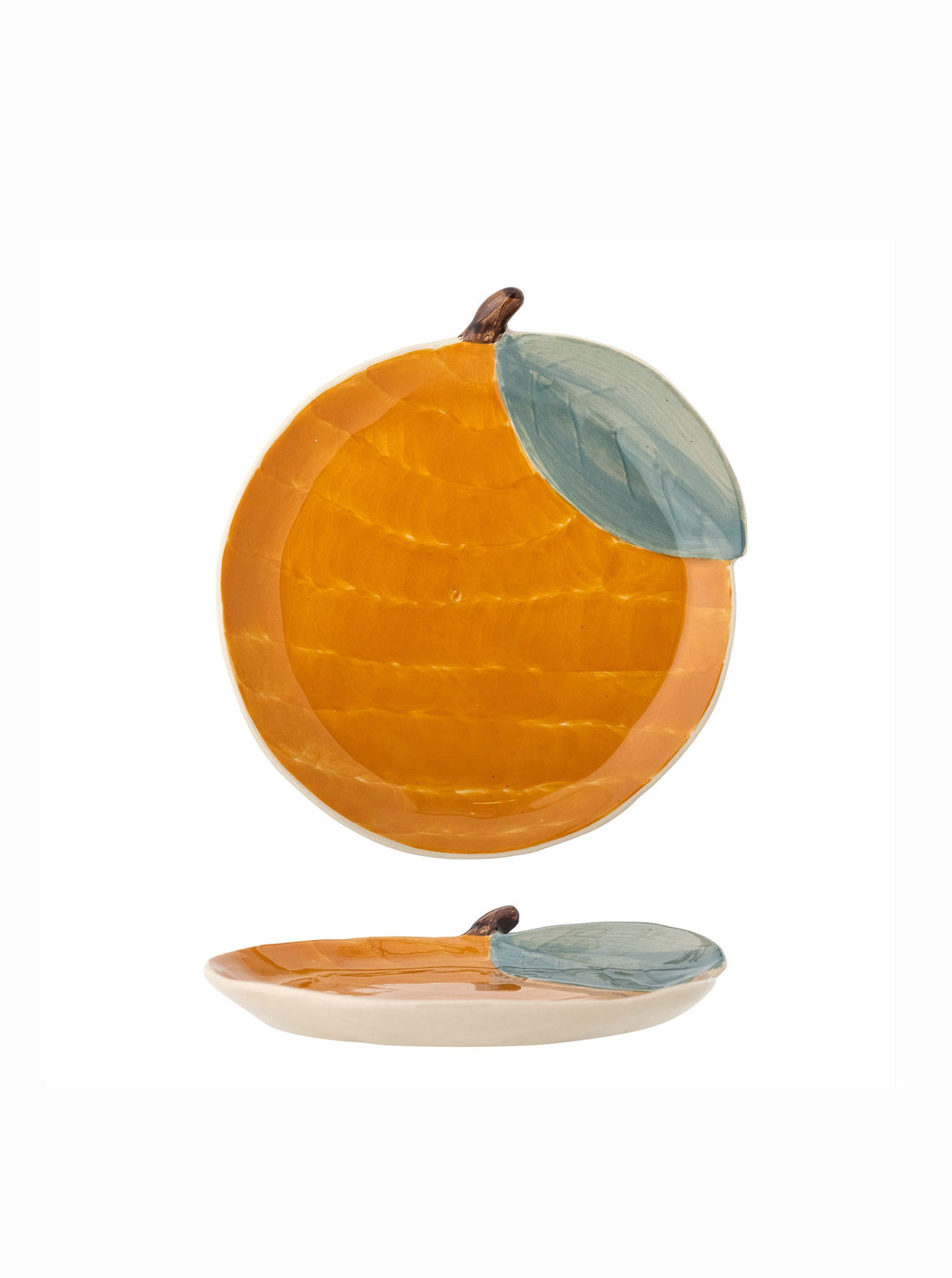 Agnes Hand Painted Orange Stoneware Plate