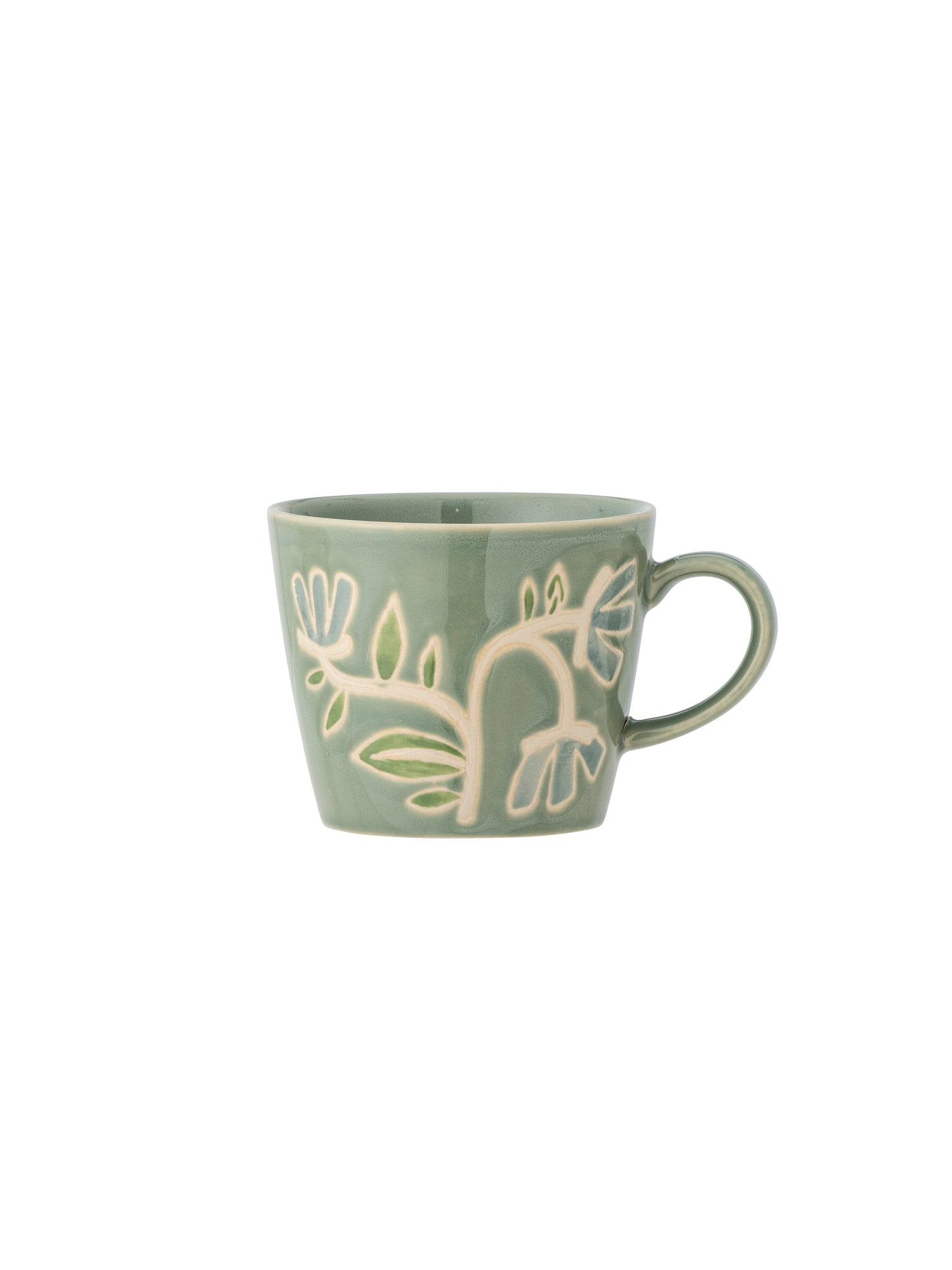 Tangier Hand Painted Green Stoneware Mug