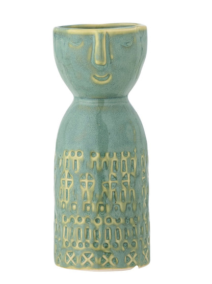 Embla Green Face Stoneware Vase