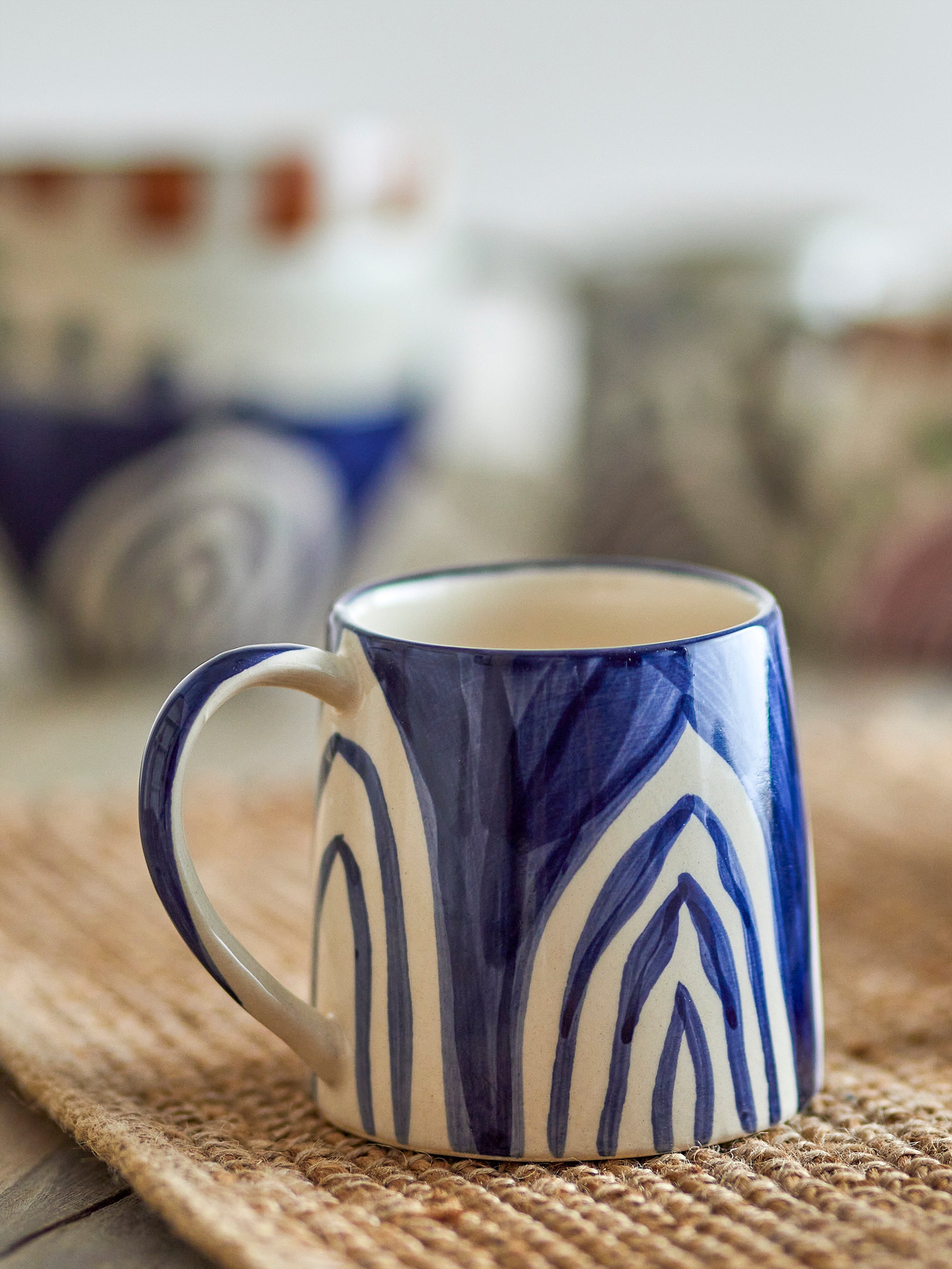 Shama Blue Hand Painted Mug