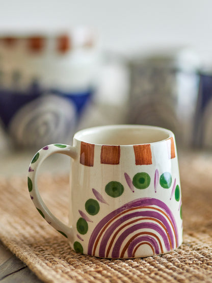 Shama Green Hand Painted Mug