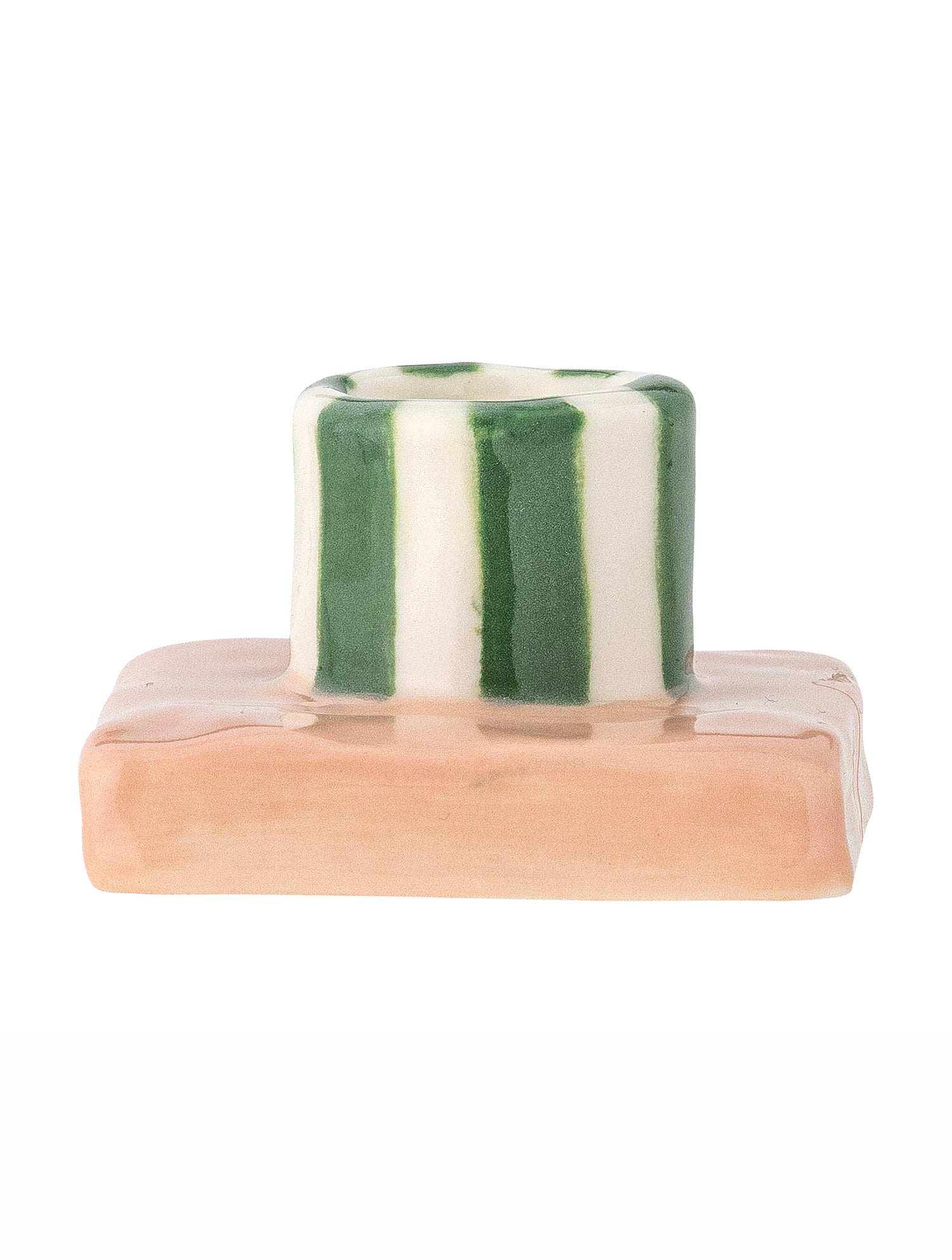 Tacana Candle Holder - Green -  Stoneware