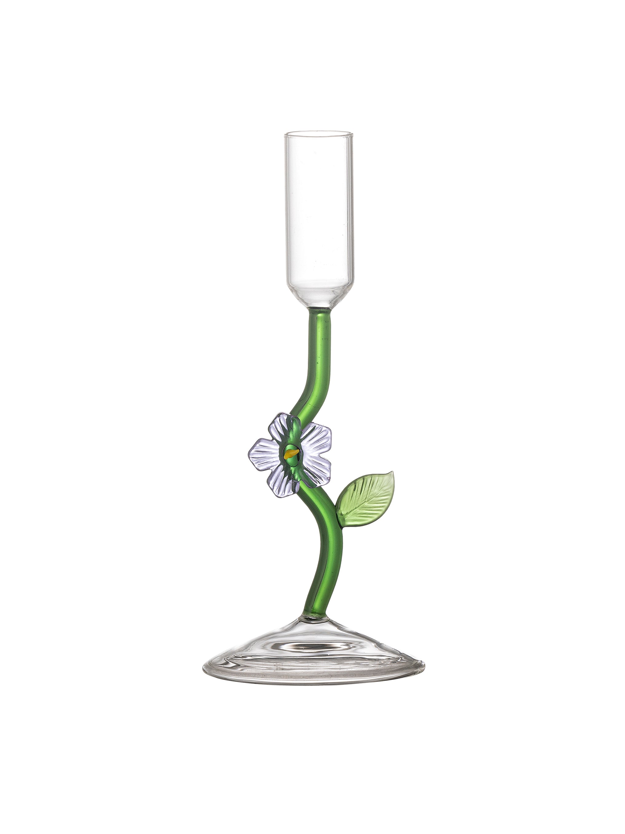 Vesper Purple Glass Candle Holder