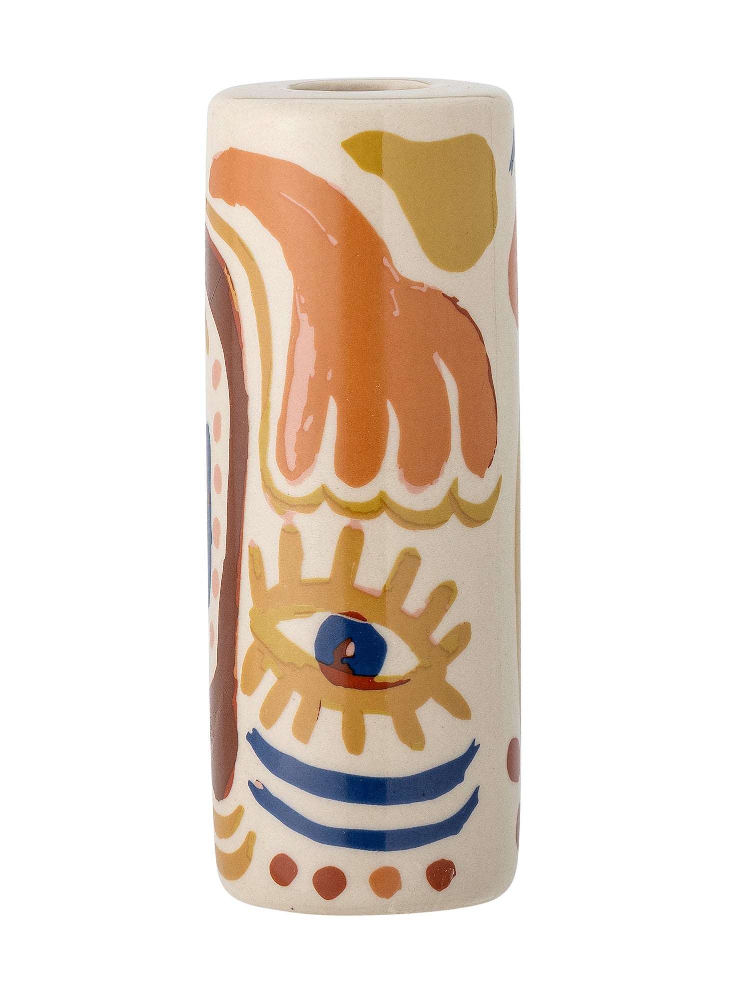 Horus Candle Holder - Orange - Stoneware