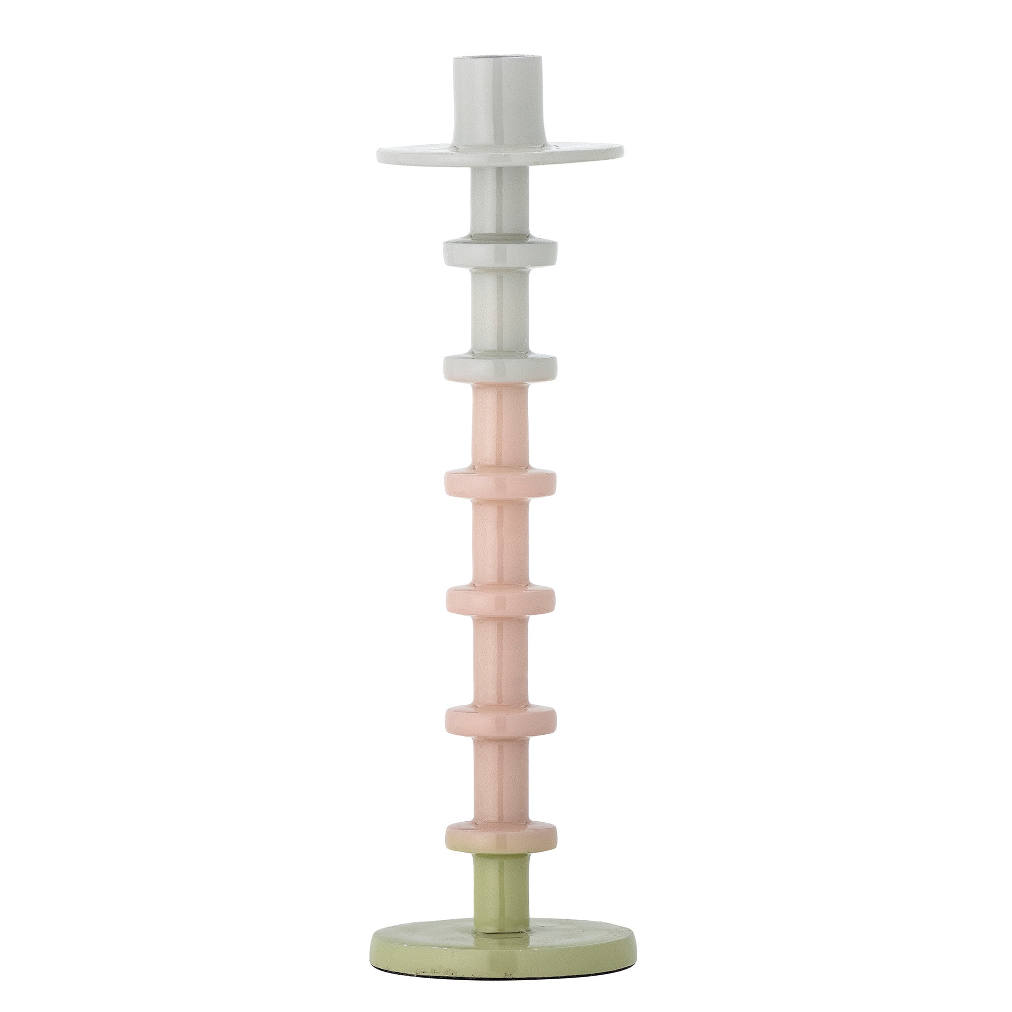 Peach Pastel Metal Stacked Candle Holder