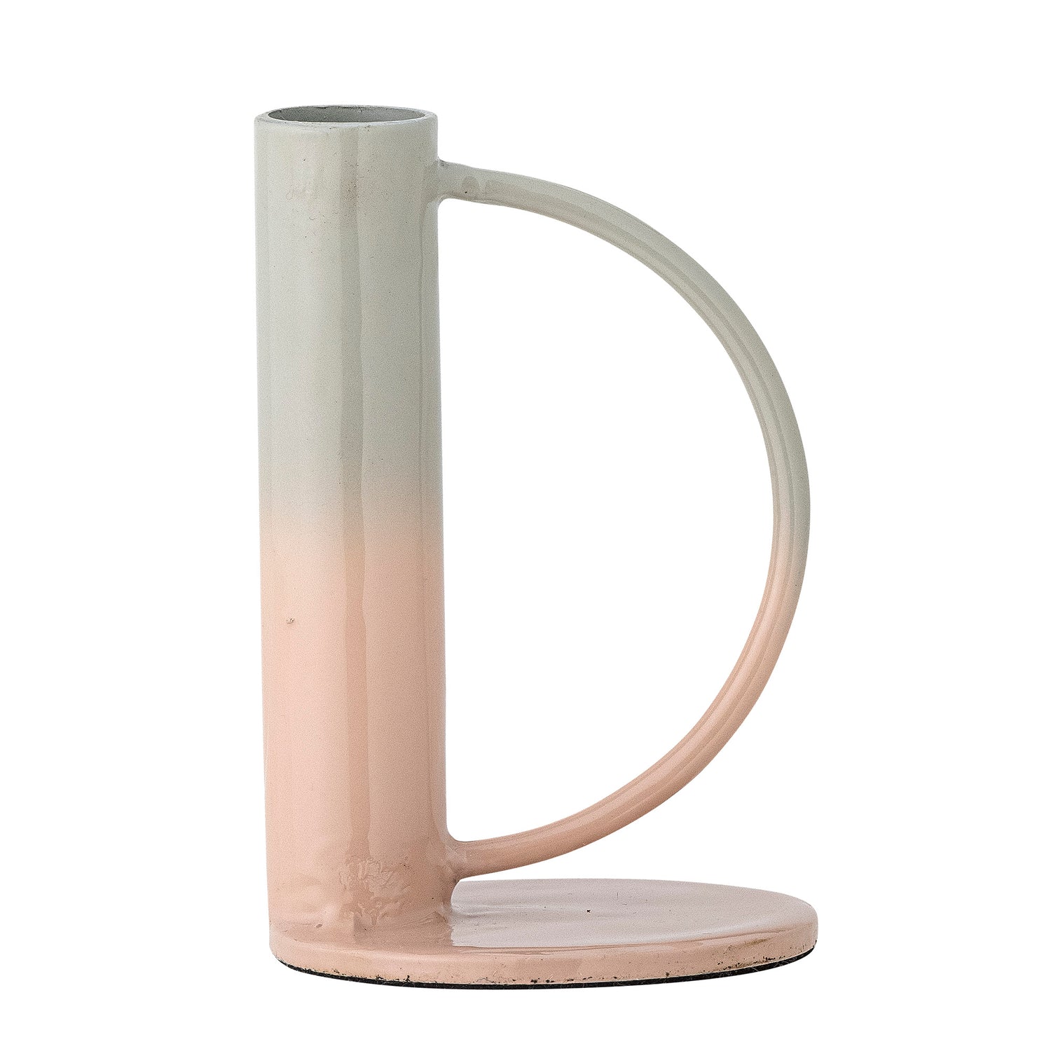 Peach Pastel Metal Candle Holder - Medium