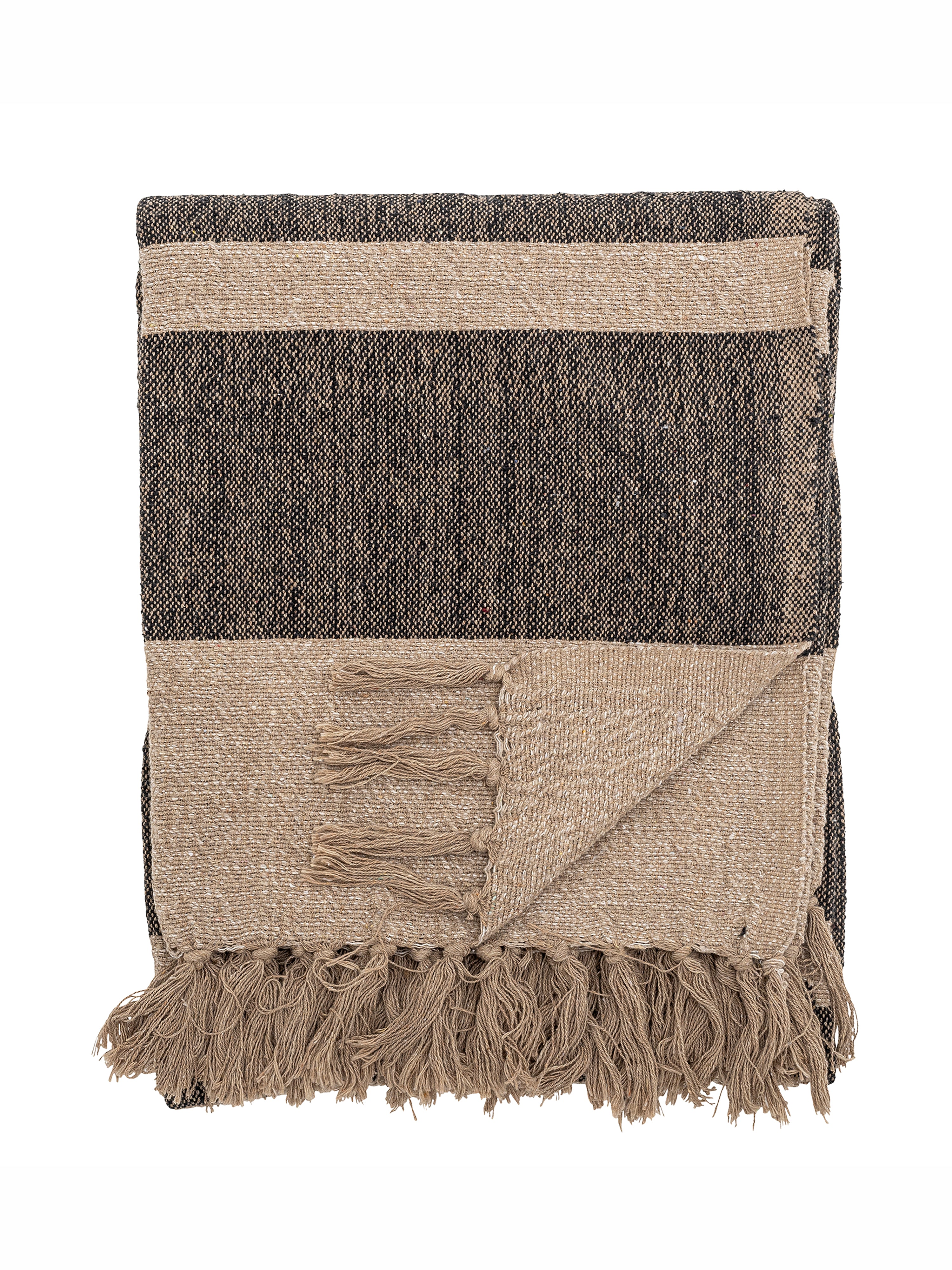 Temi Throw - Black -  Recycled Cotton