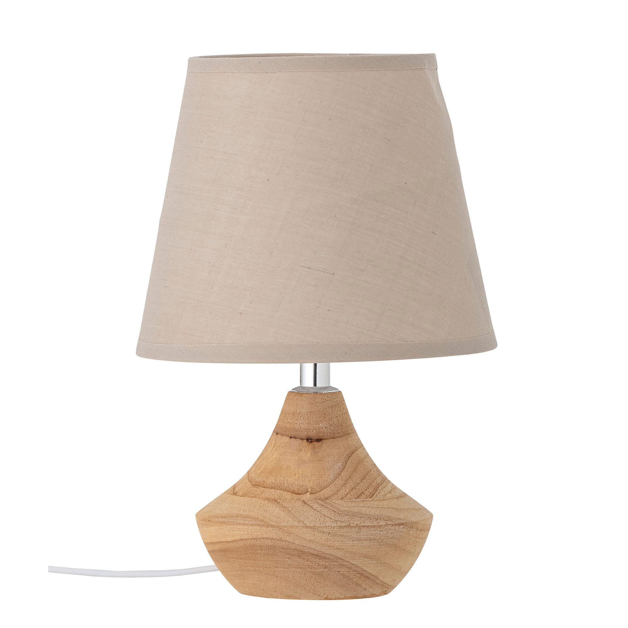 Panola Linen &amp; Rubberwood Table Lamp