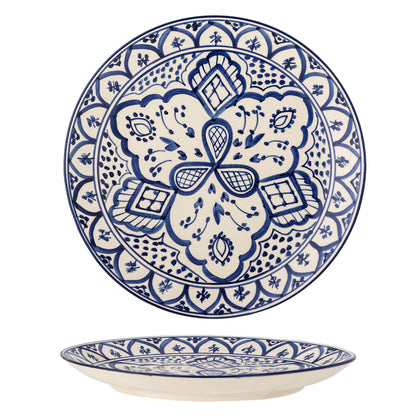 Karlie Plate - Blue - Stoneware - Ø27,5xH2,5 cm