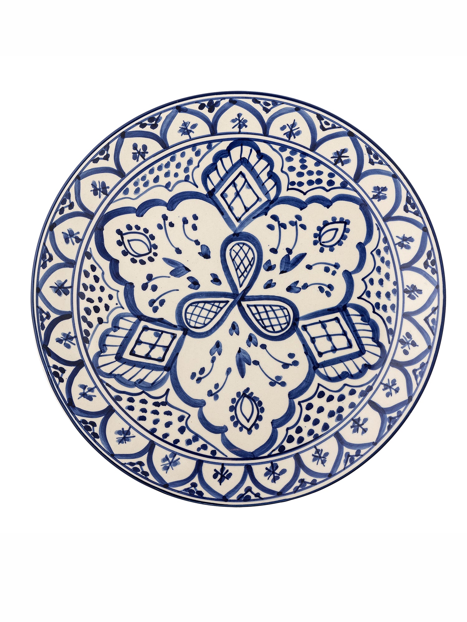 Karlie Plate - Blue - Stoneware - Ø19xH2 cm