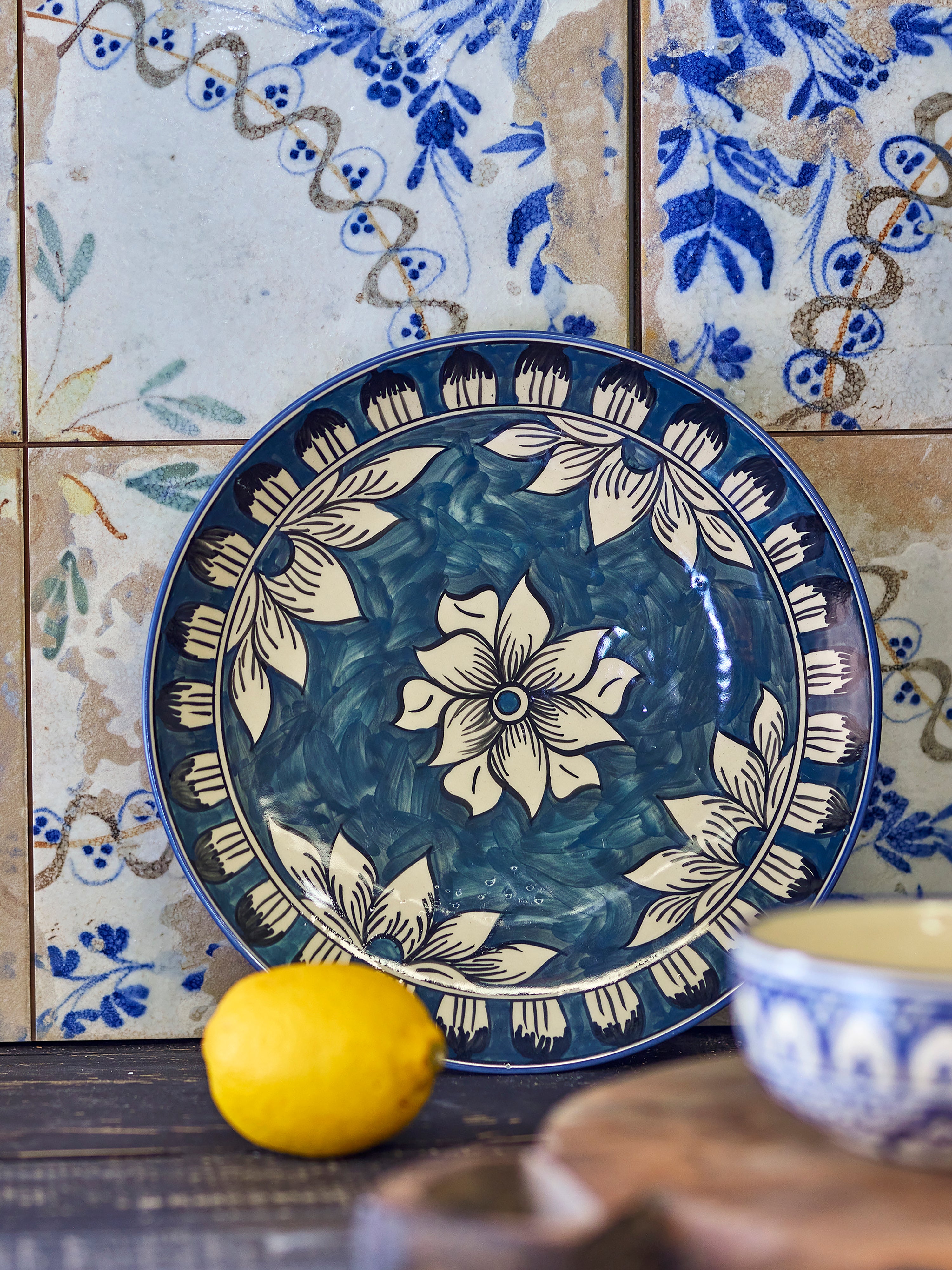 Karlie Plate - Blue - Stoneware