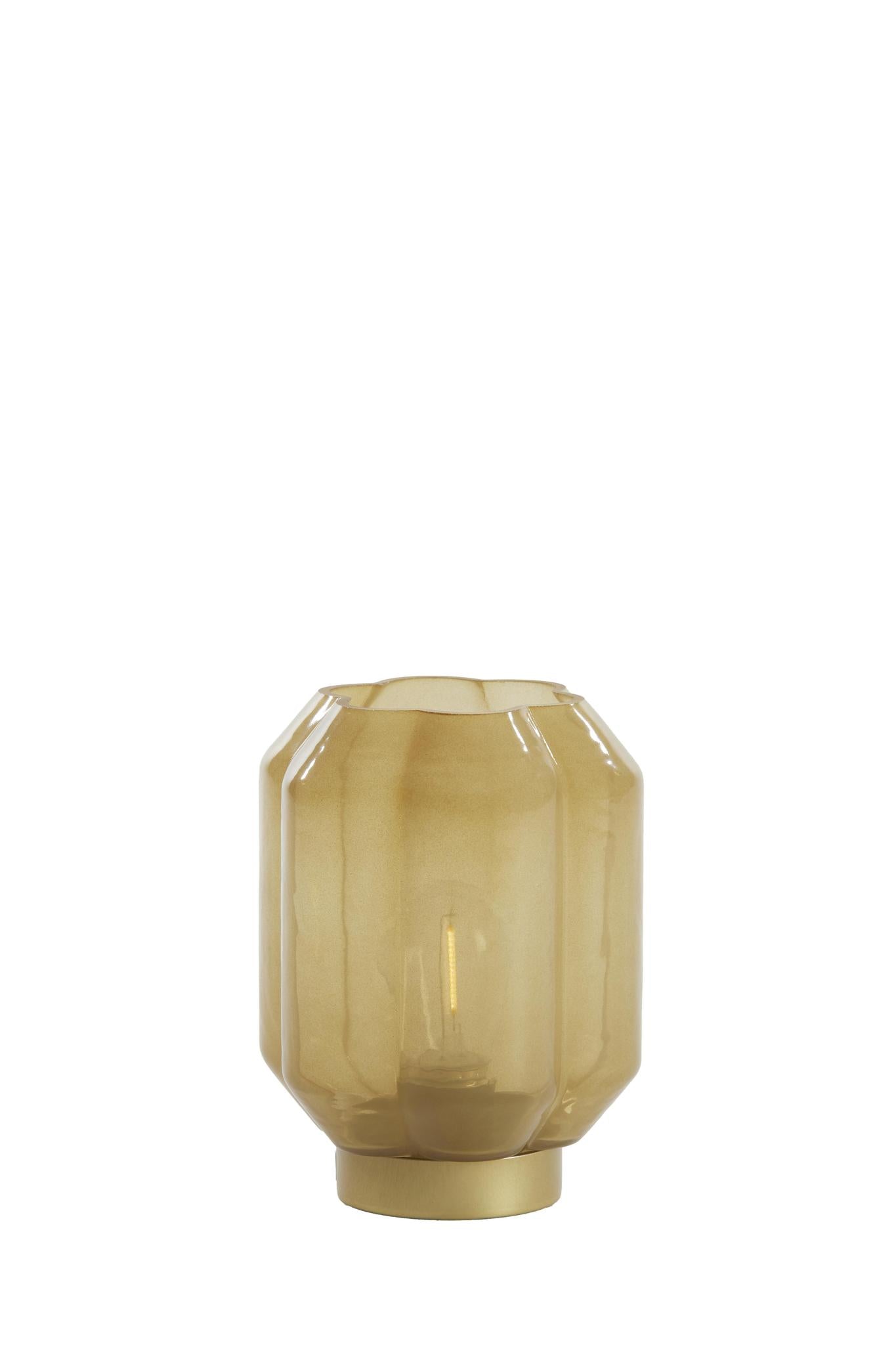 Palermo Yellow Glass LED Lamp