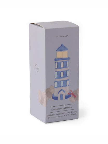 No. 07 - Lighthouse Style Incense &amp; Tea Light Holder (1 Tea Light &amp; 20 Incense Cones)