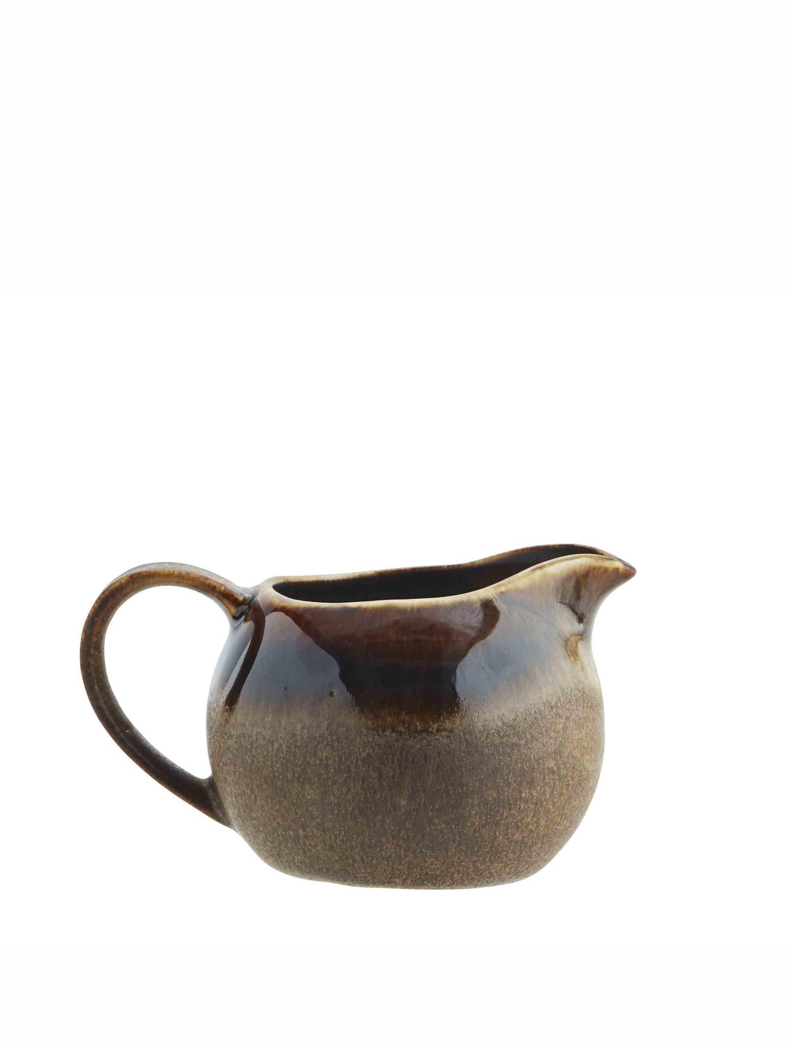 Brown Stoneware Milk Jug