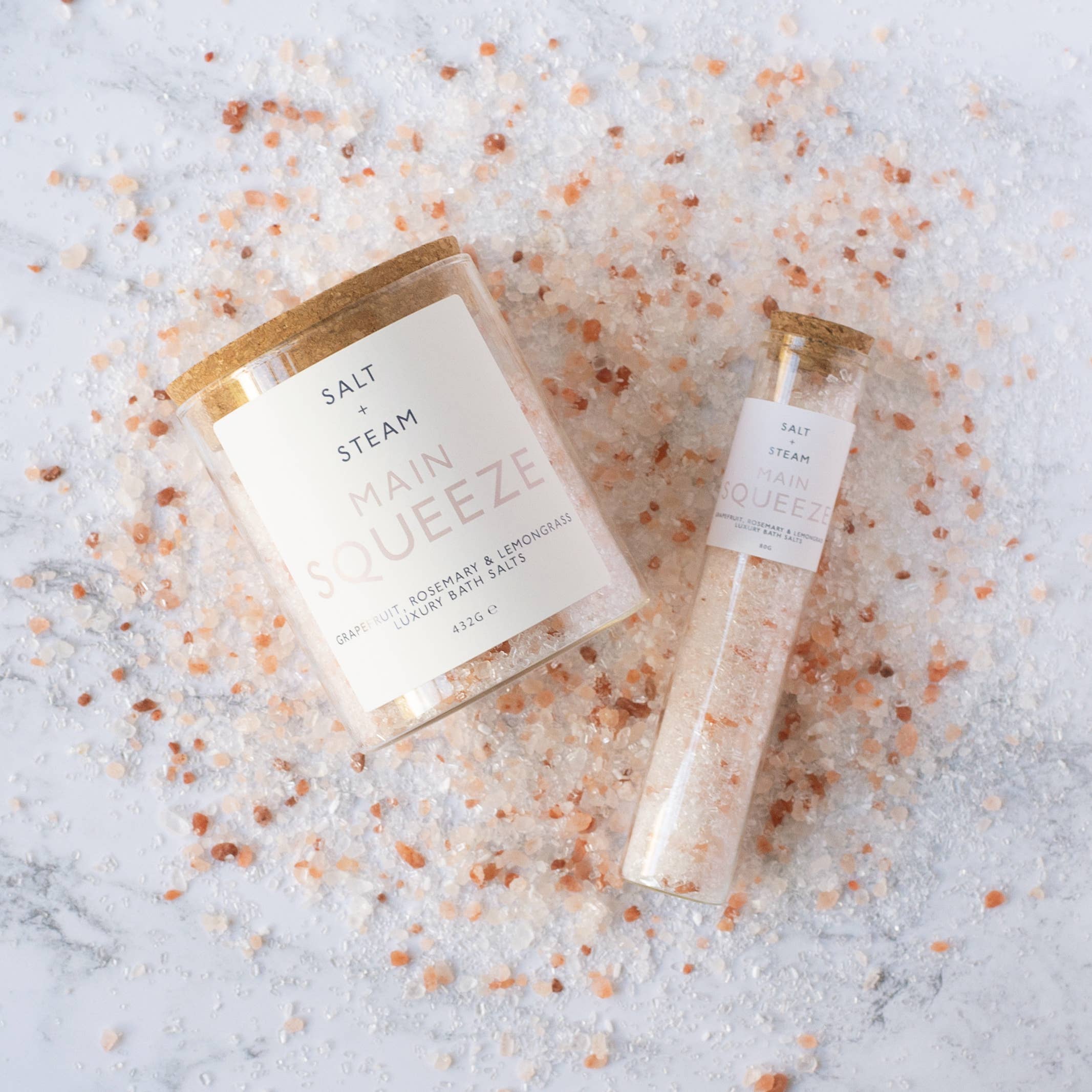 Main Squeeze - Grapefruit &amp; Rosemary Bath Salts 80g &amp; 432g