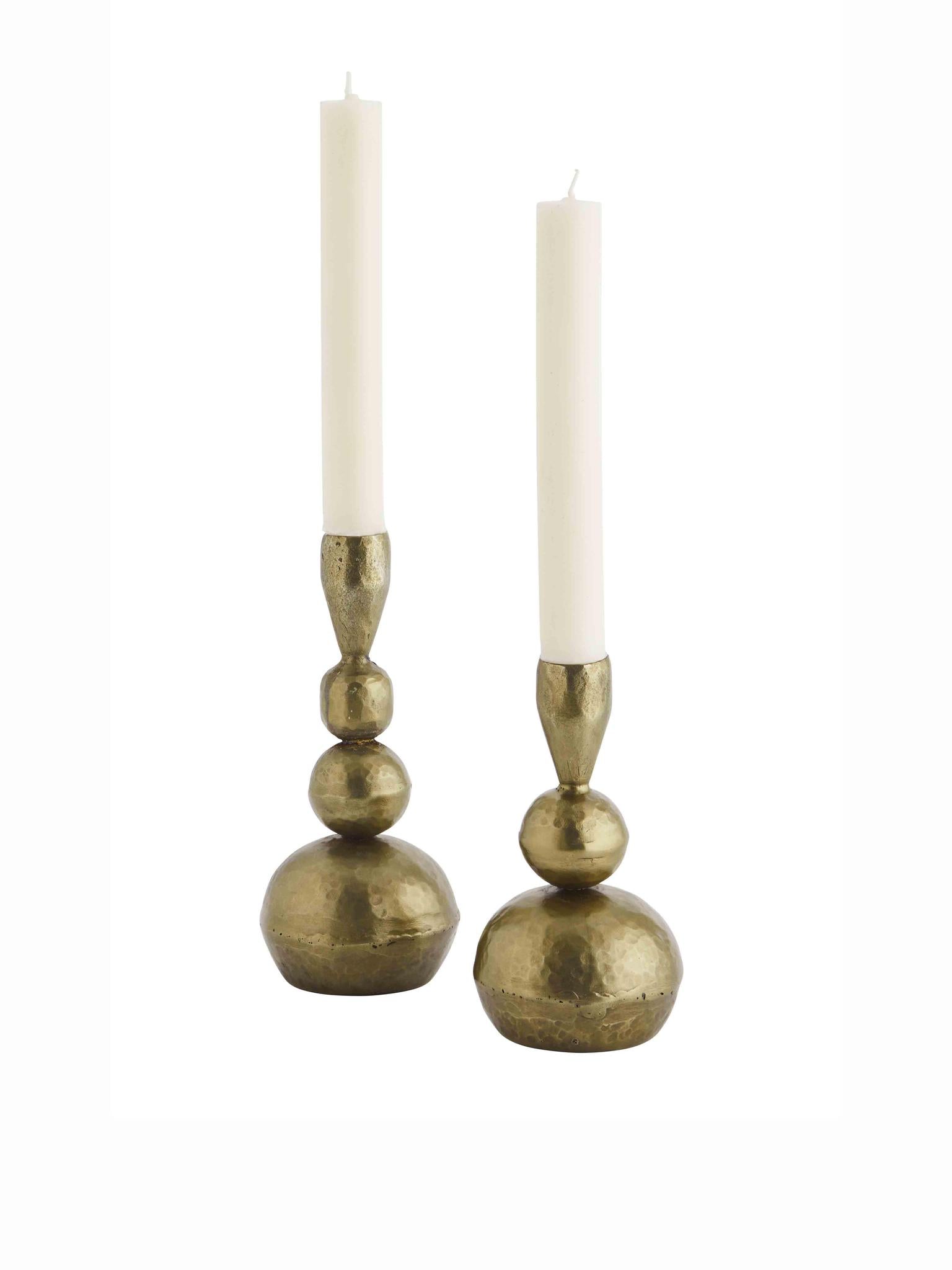 Hand Forged Brass Candlestick - 2 Sizes Available