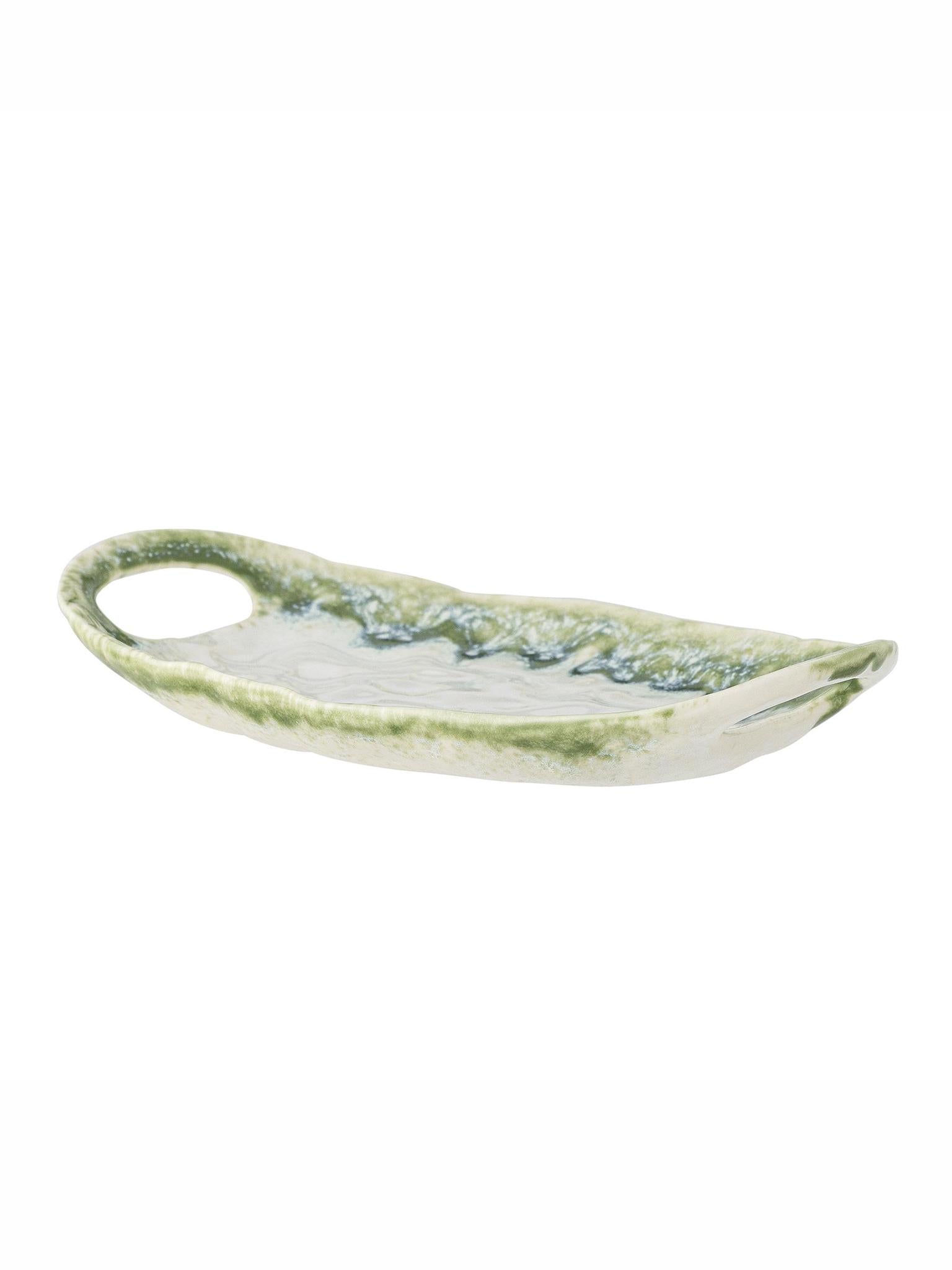 Prim Serving Plate - Green - Stoneware