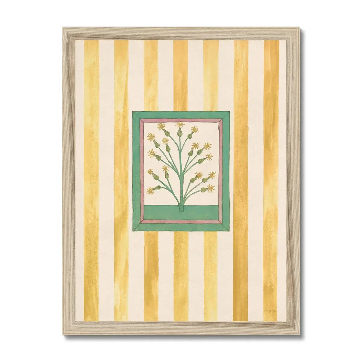 Book of Herbs Yellow Stripe Fine Art Print