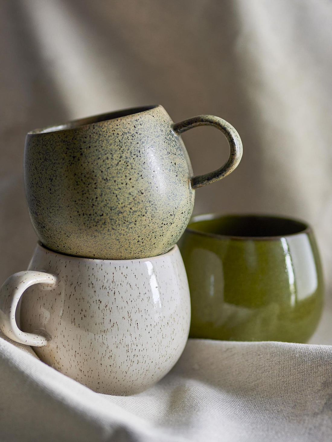 Addison Mug - Green - Stoneware Set