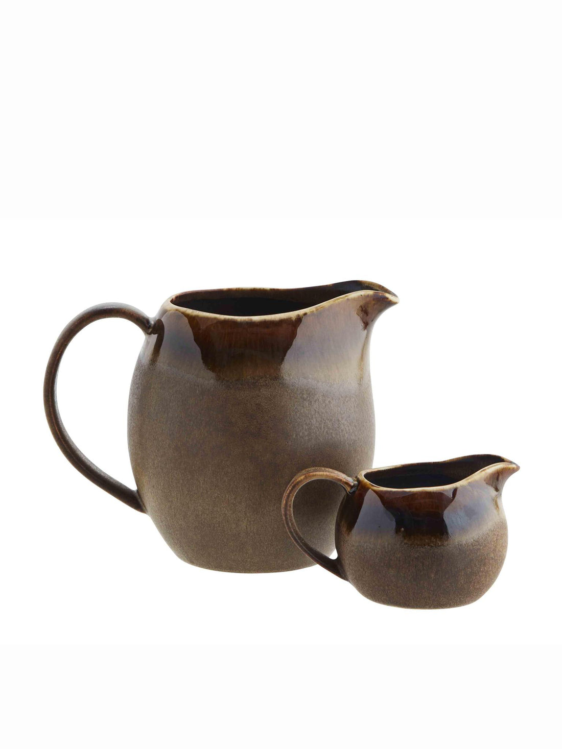 Brown Stoneware Milk Jug